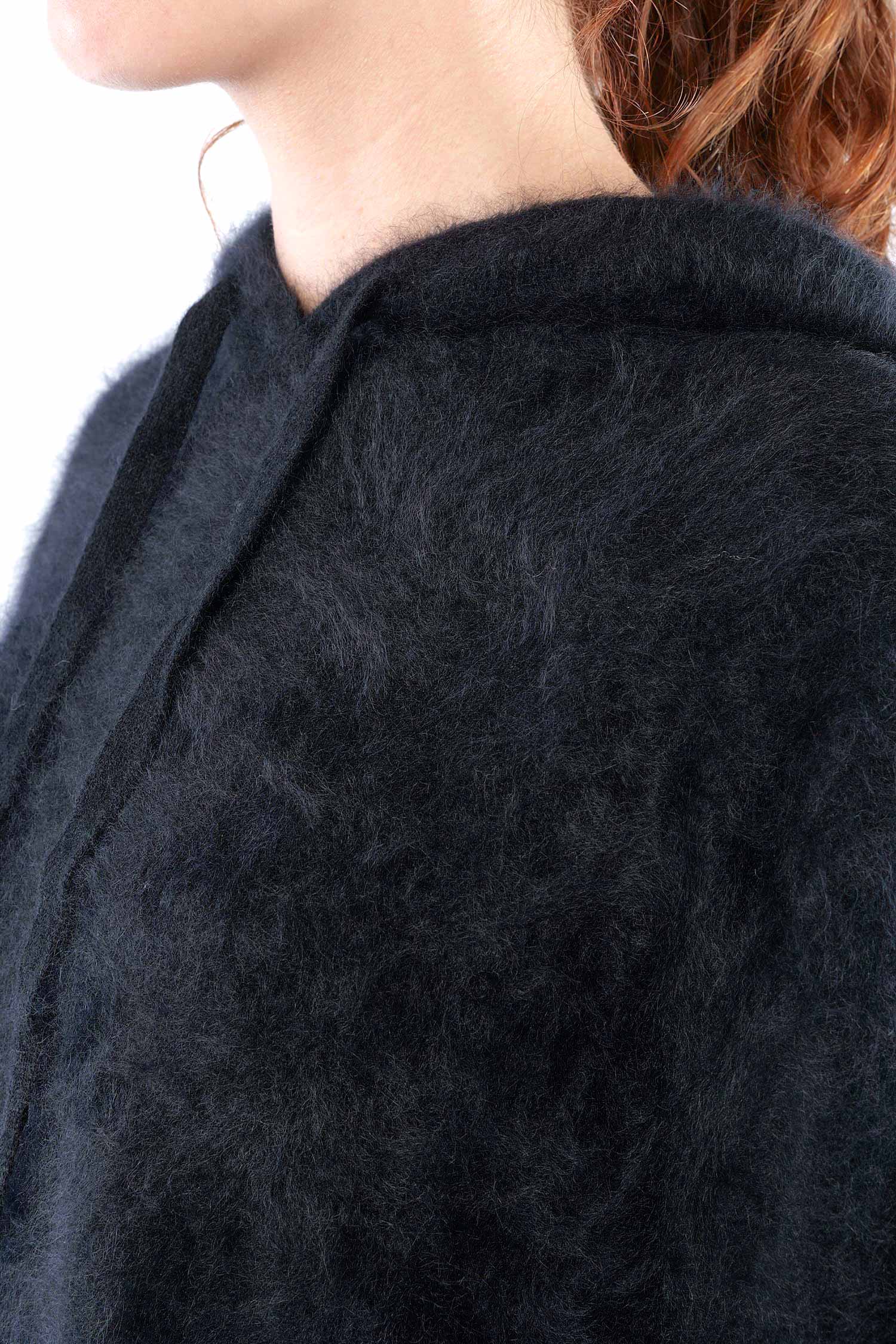 Flauschiger Kaschmir Hoodie - Night - 26132