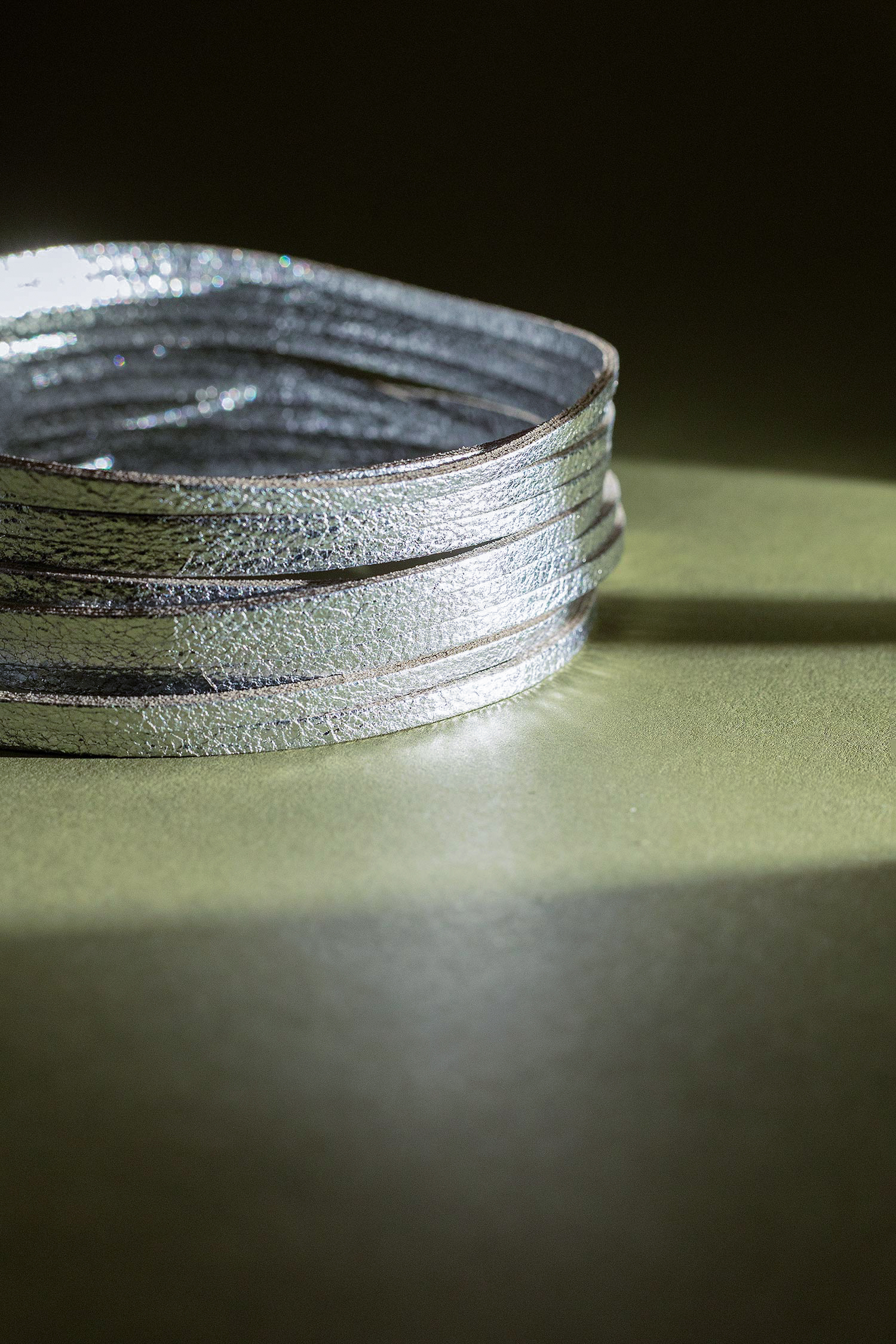 Leather Necklace - silver - Choker