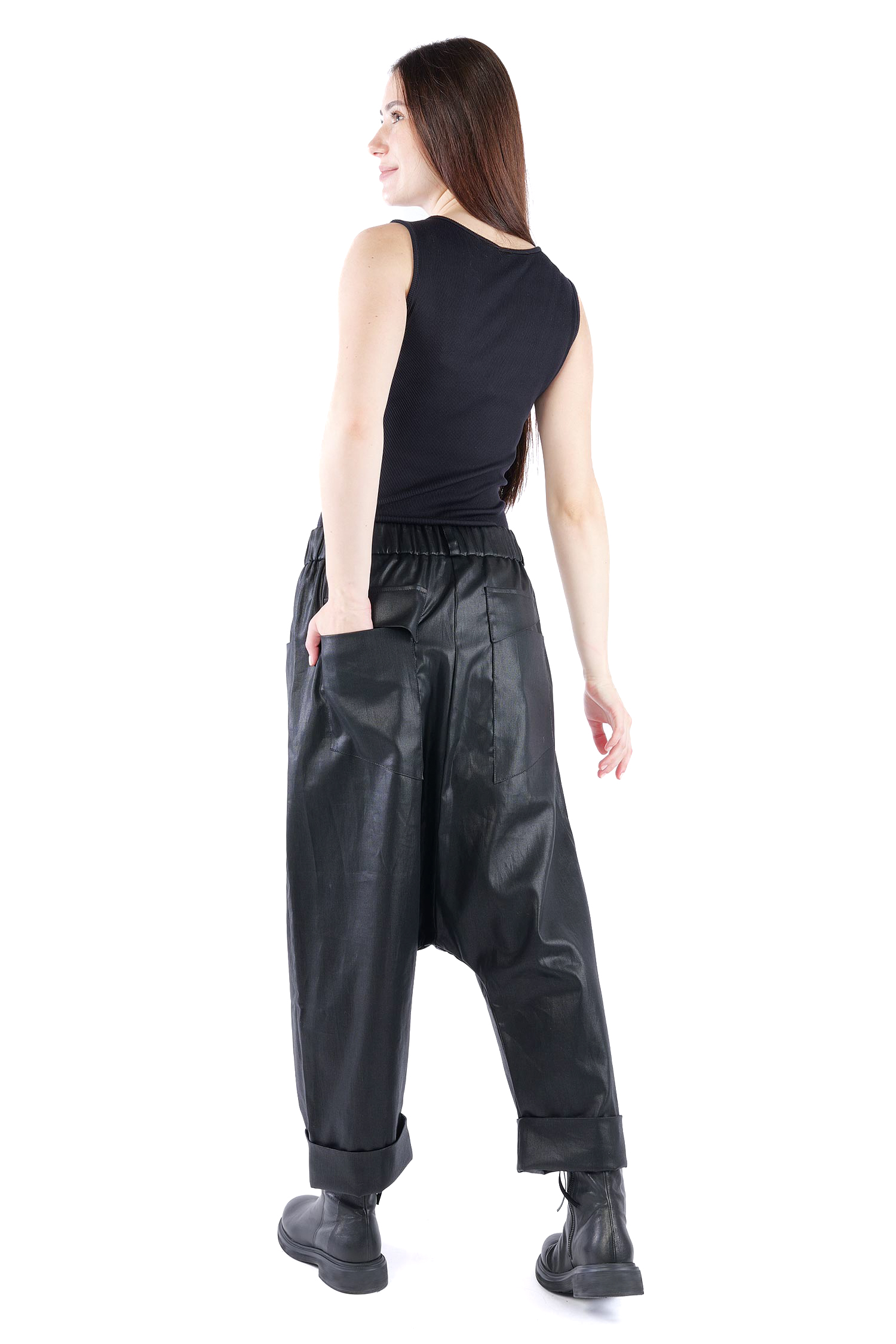 Coated pants - Black coated - Ollo