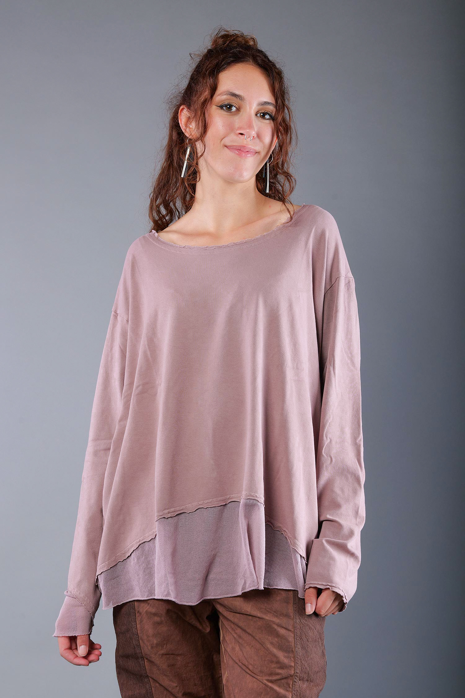 Shirt mit Tüll - Crystal - 2263510502