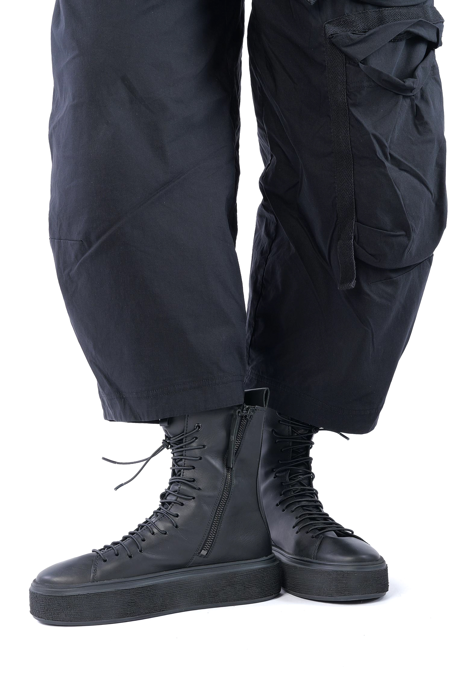 Hohe Ledersneaker - Schwarz - 907108