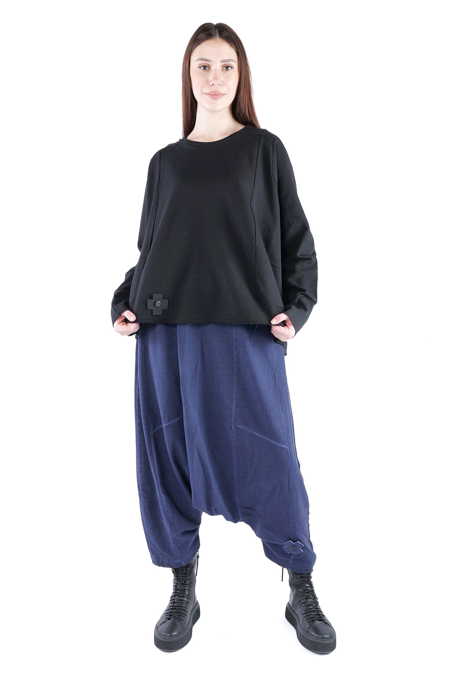 Sweatpullover - Black print - 2138