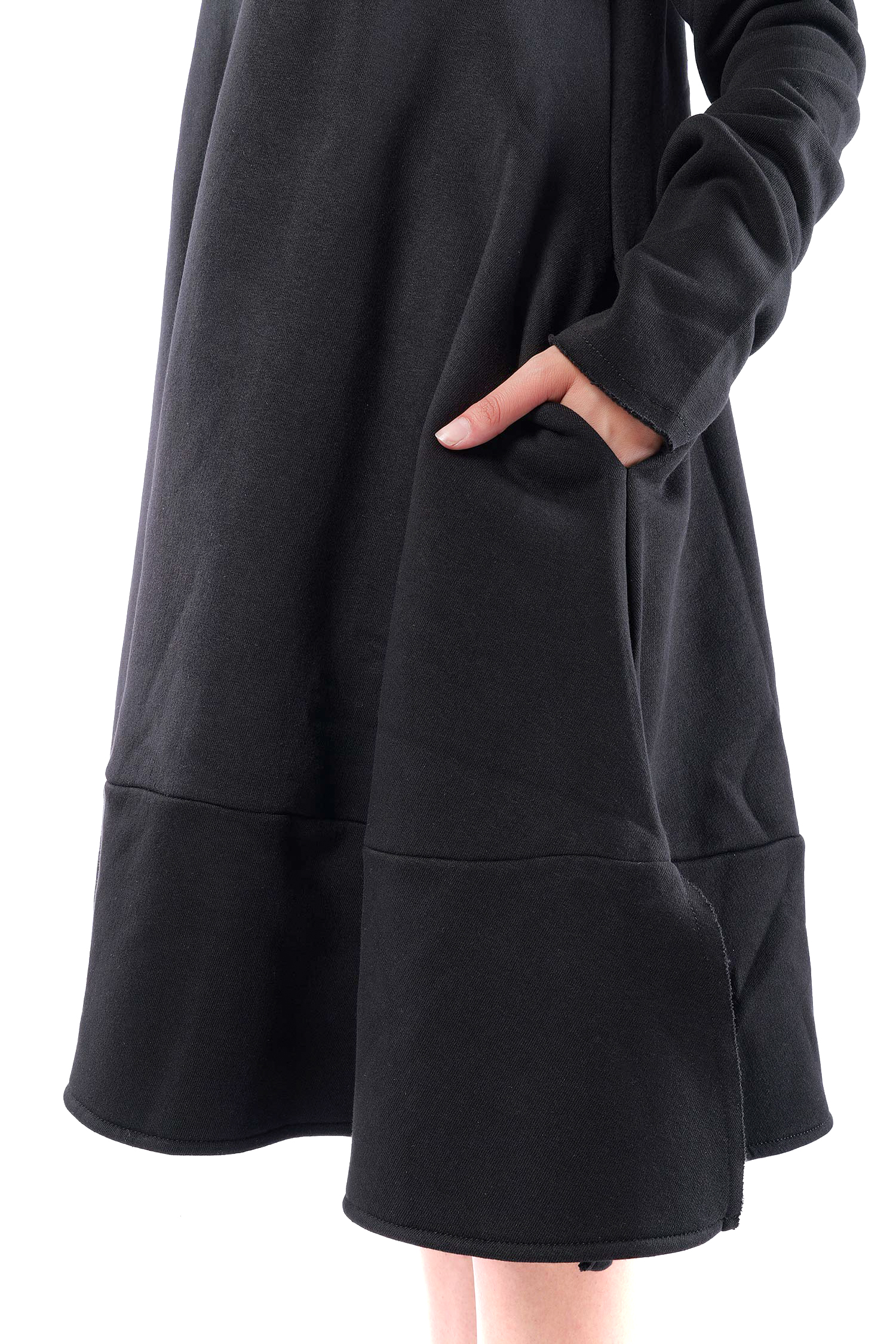 Mantel-Kleid - Schwarz - 1158