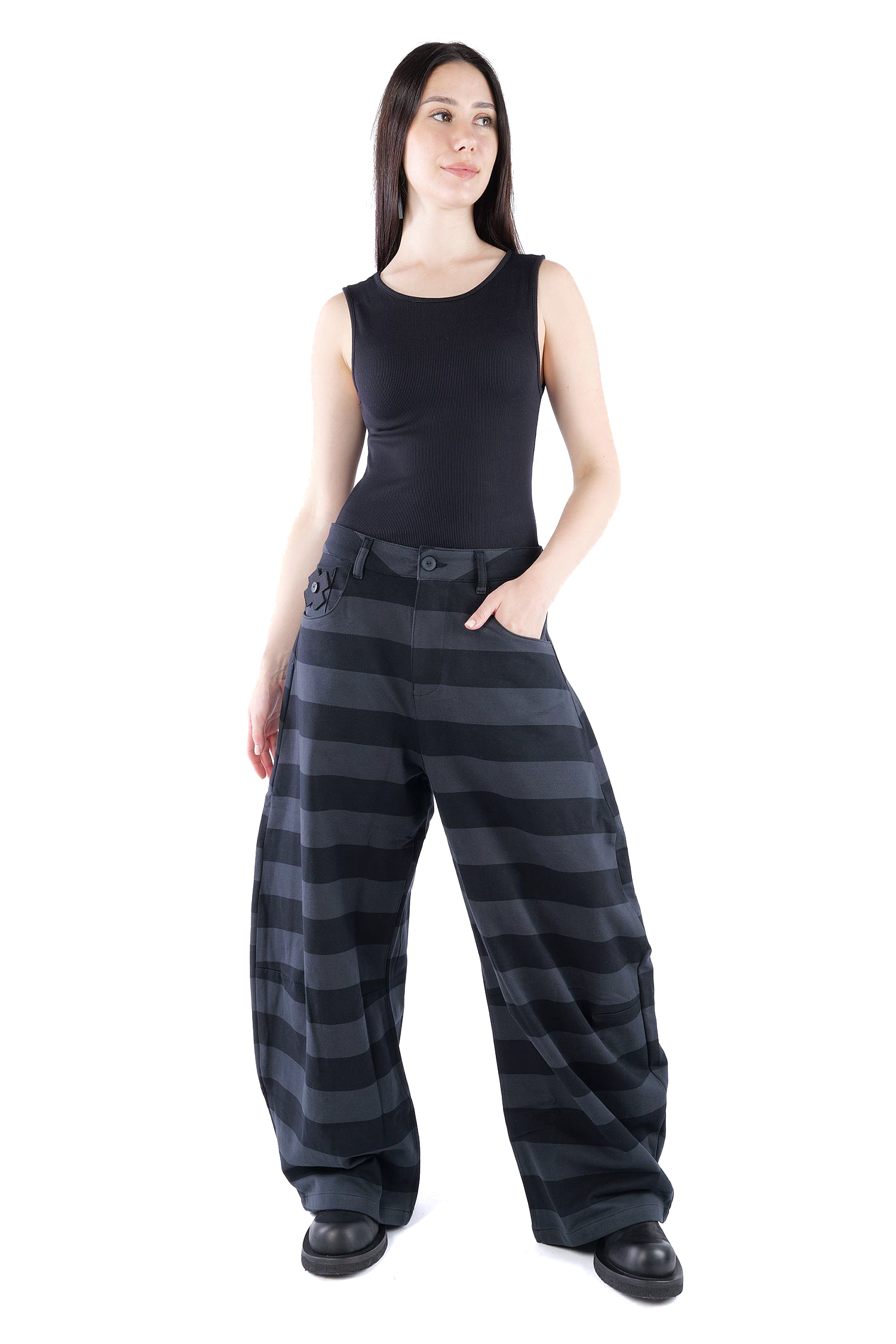 Wide stretch pants - Widestripe - 10024