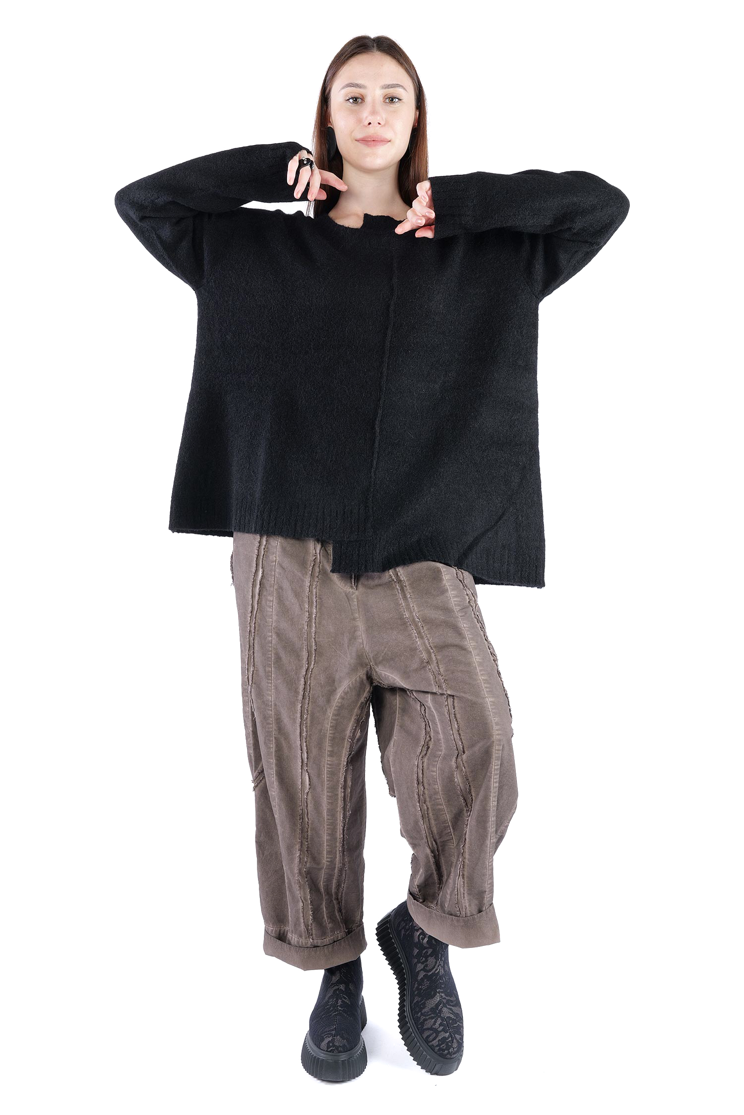 Strickpullover - Schwarz - 2263310701