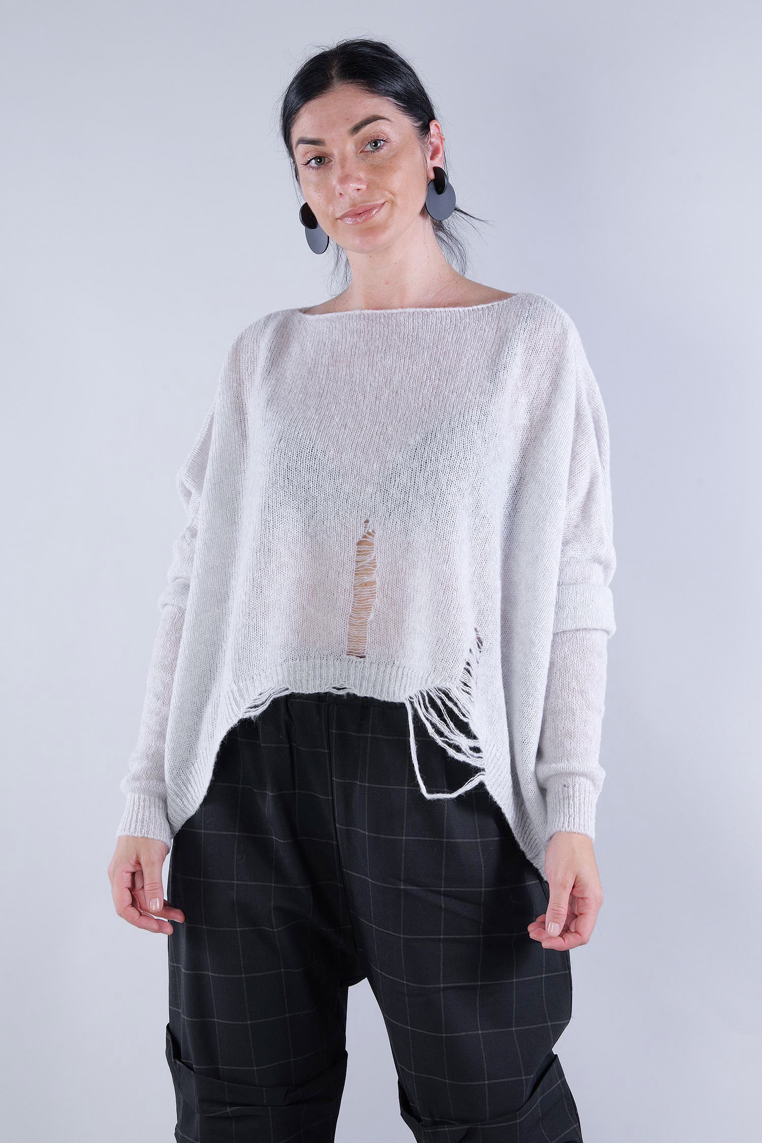 Grobstrick Pullover - Cloudy Gray - I26.3878