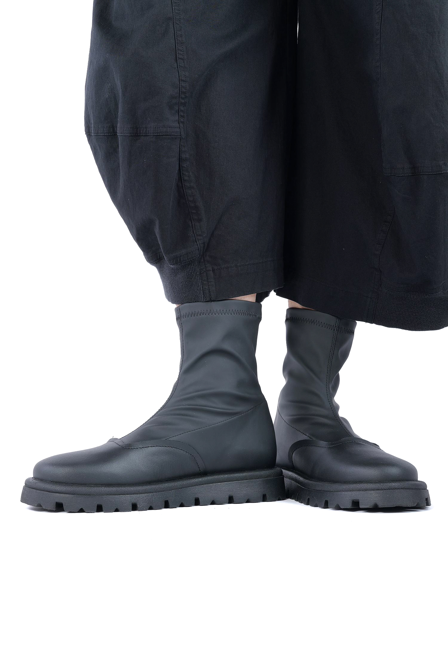 Stretchleder Boots - Schwarz - Alice