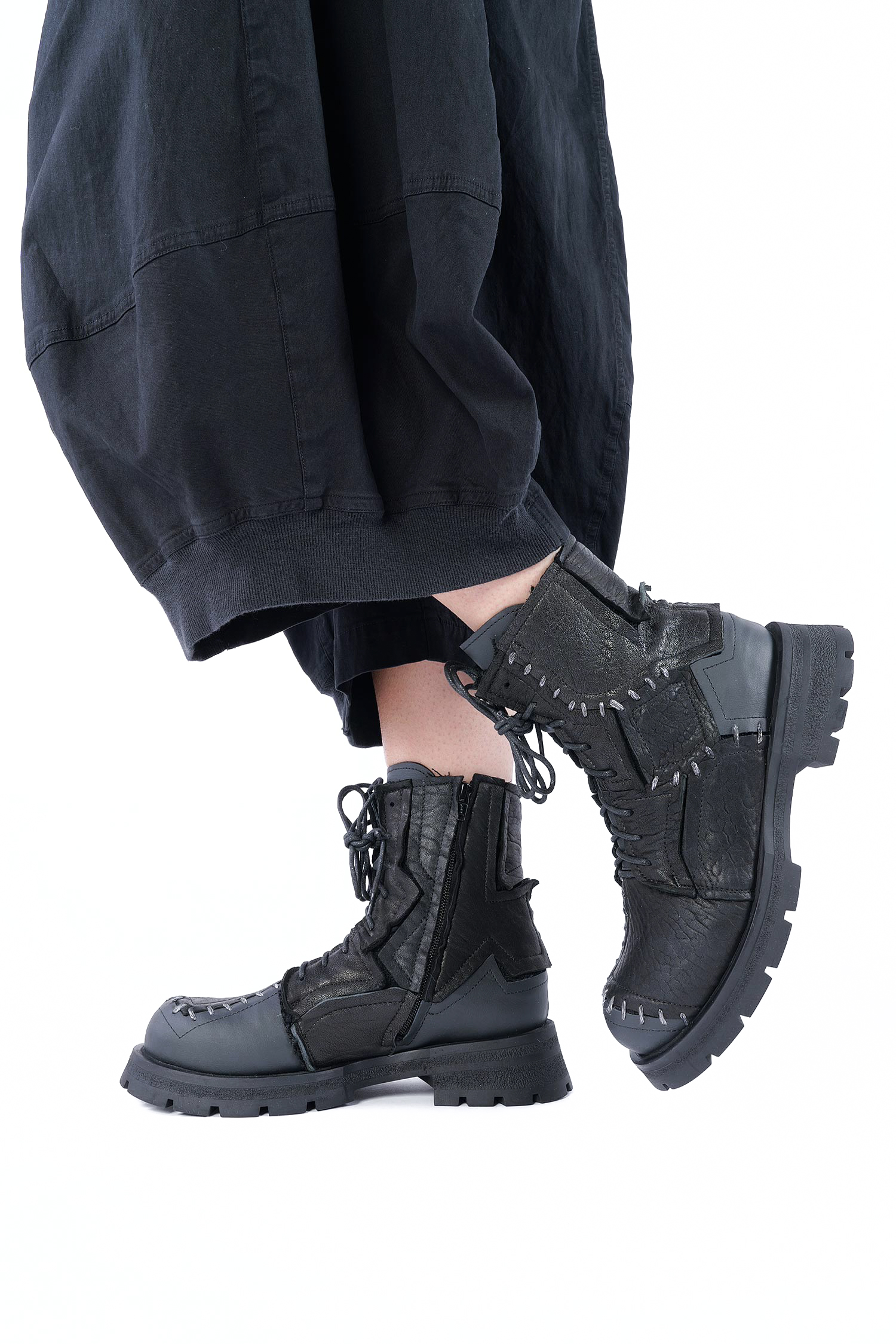 Leder Boots - Schwarz - Iniko