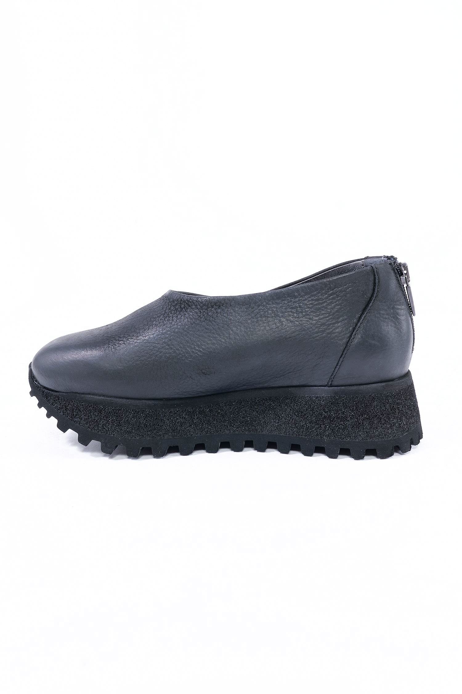 Plateau Leder Ballerina - schwarz - 7641