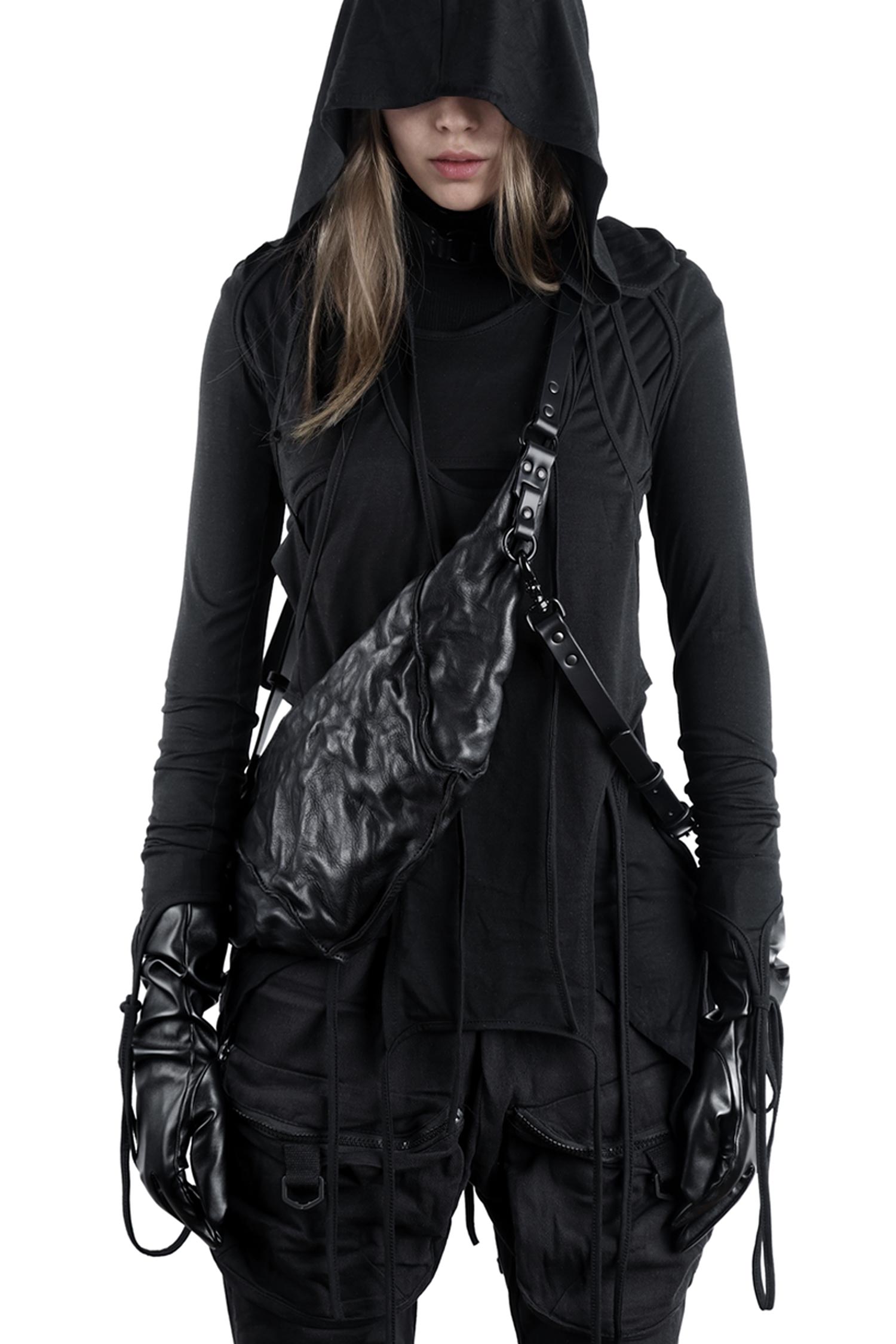 Umhängetasche - Schwarz - Lang