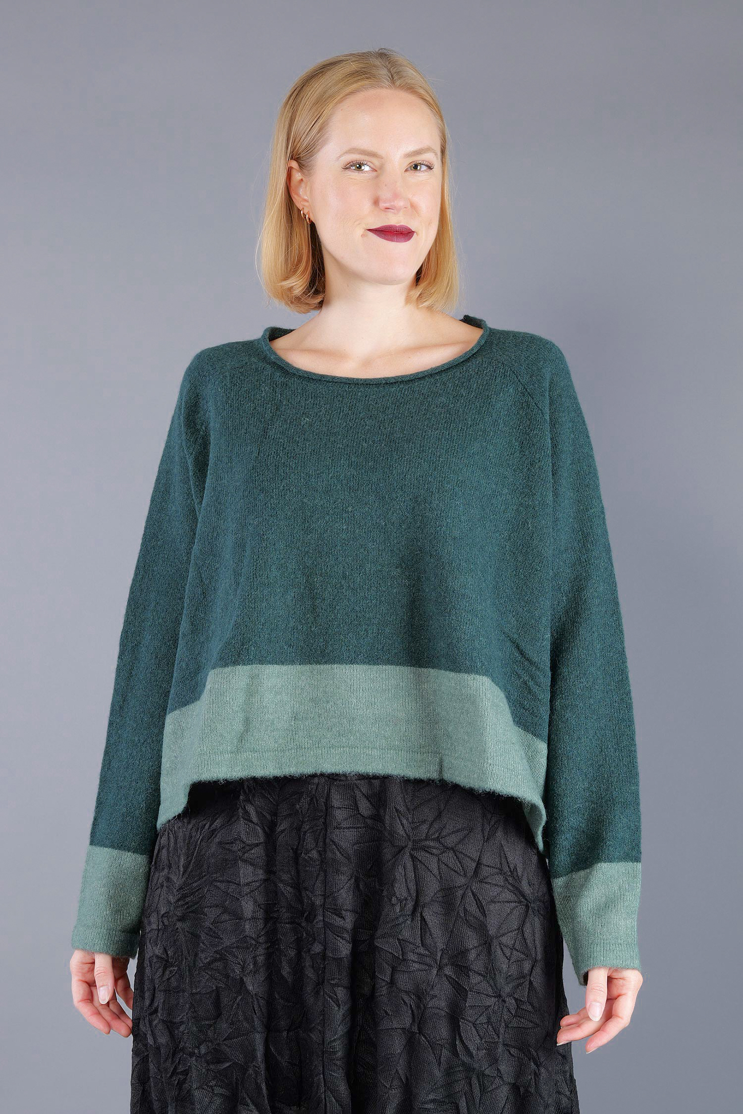 Knitted pullover - Forest park - 2263480702