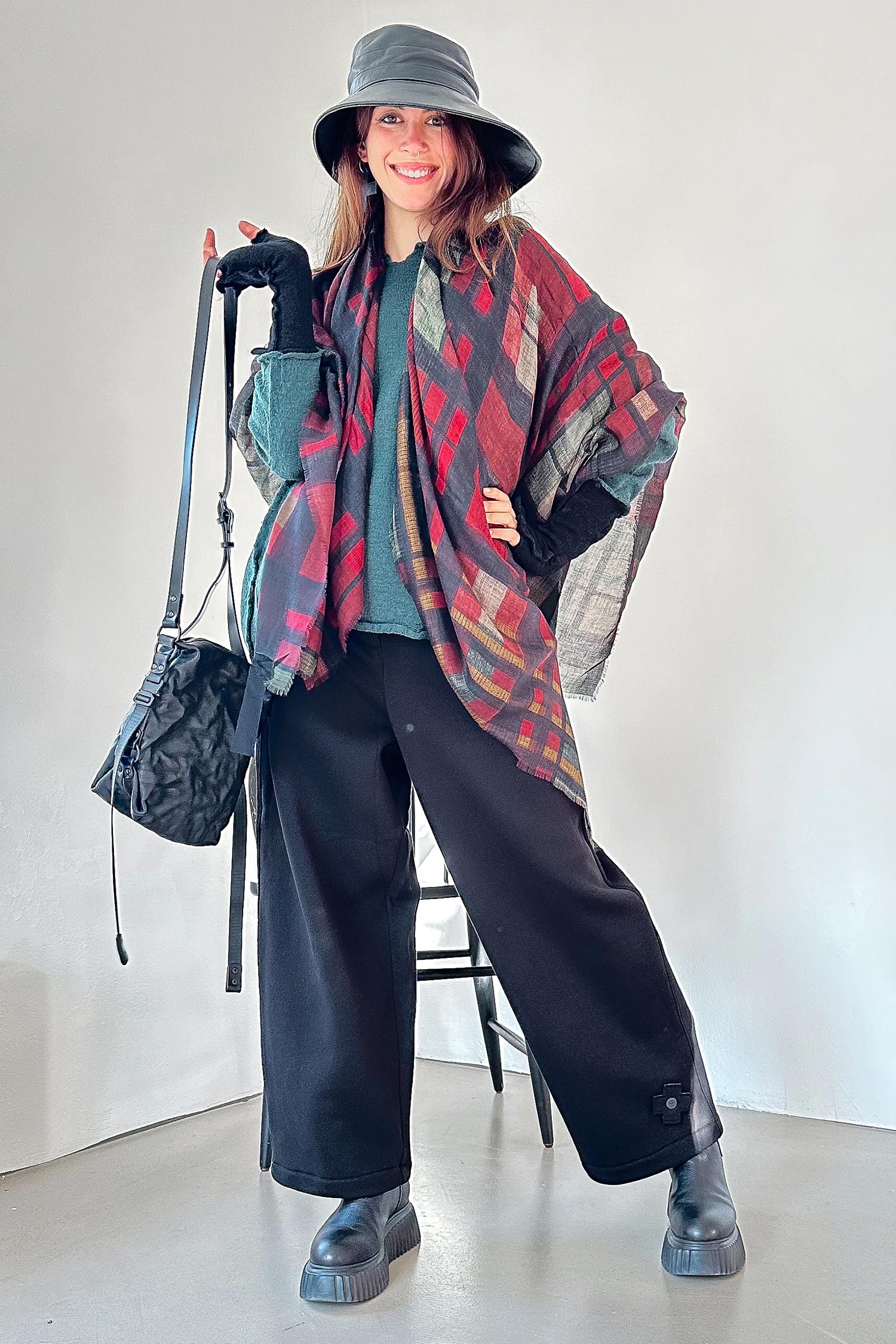 Weicher Schal - Check multicolor - 2263361404