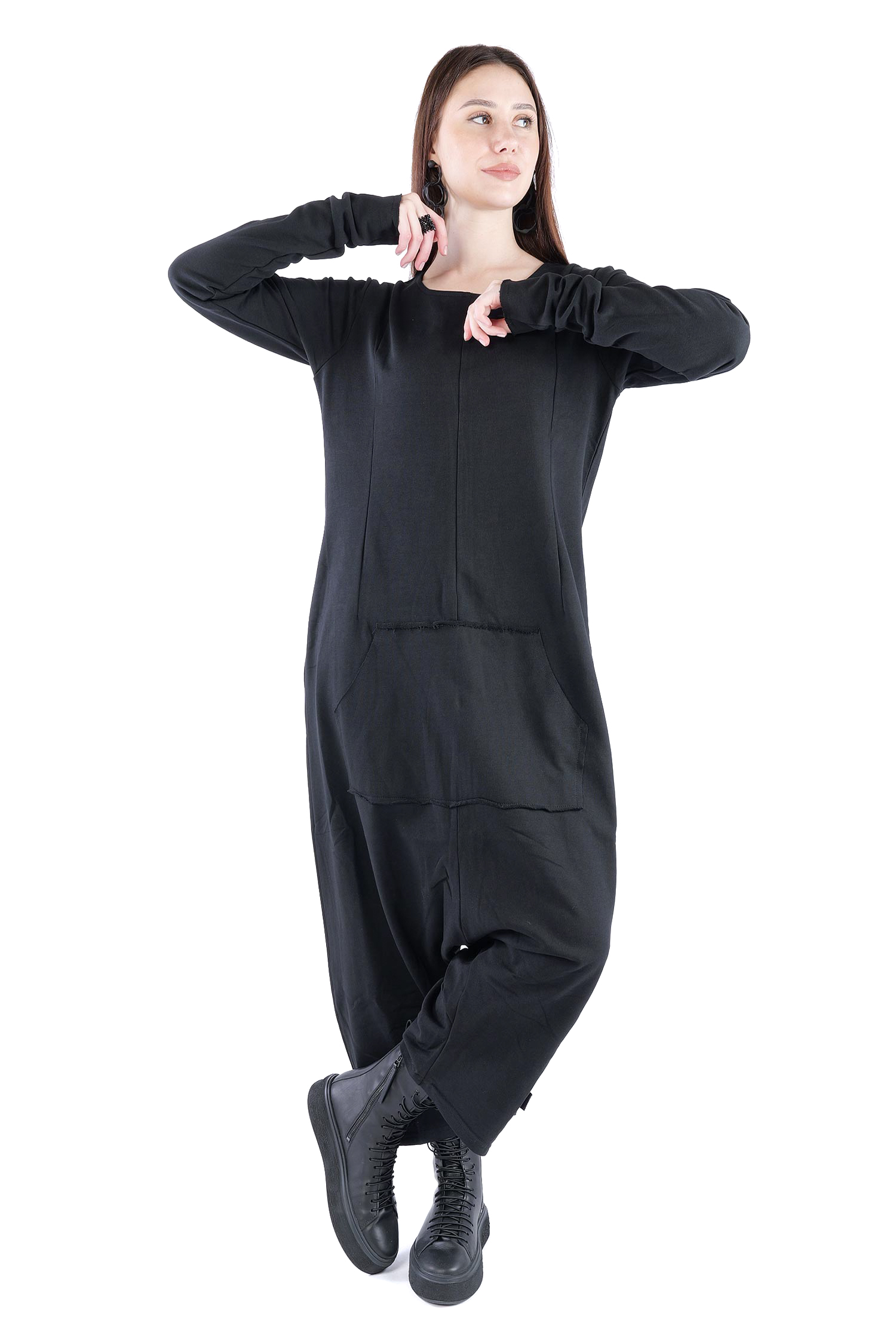 Sweatoverall - Schwarz - 10026