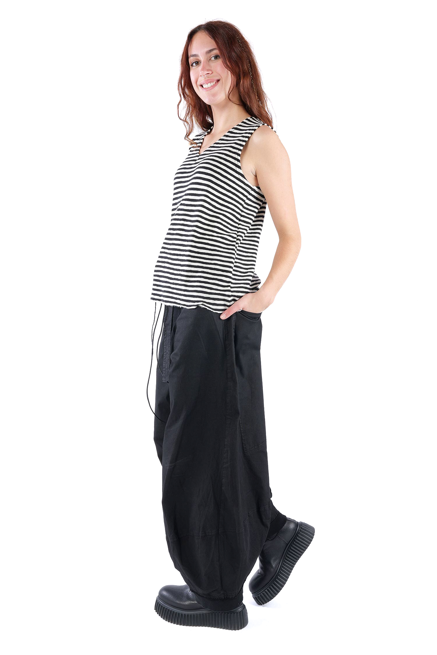 Merino Top - White-Black - 2003