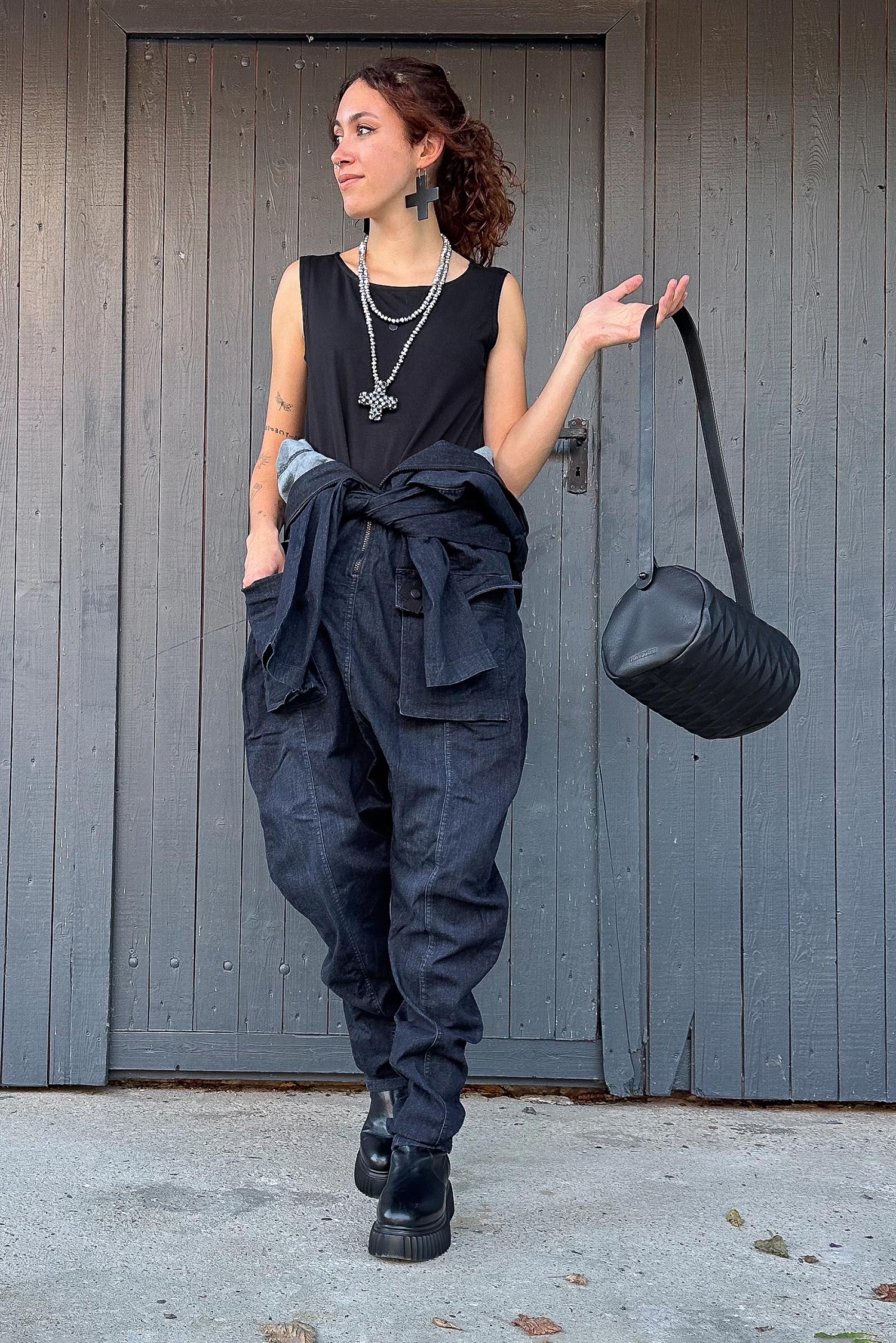 Denim jumpsuit - Darkblue - 10022