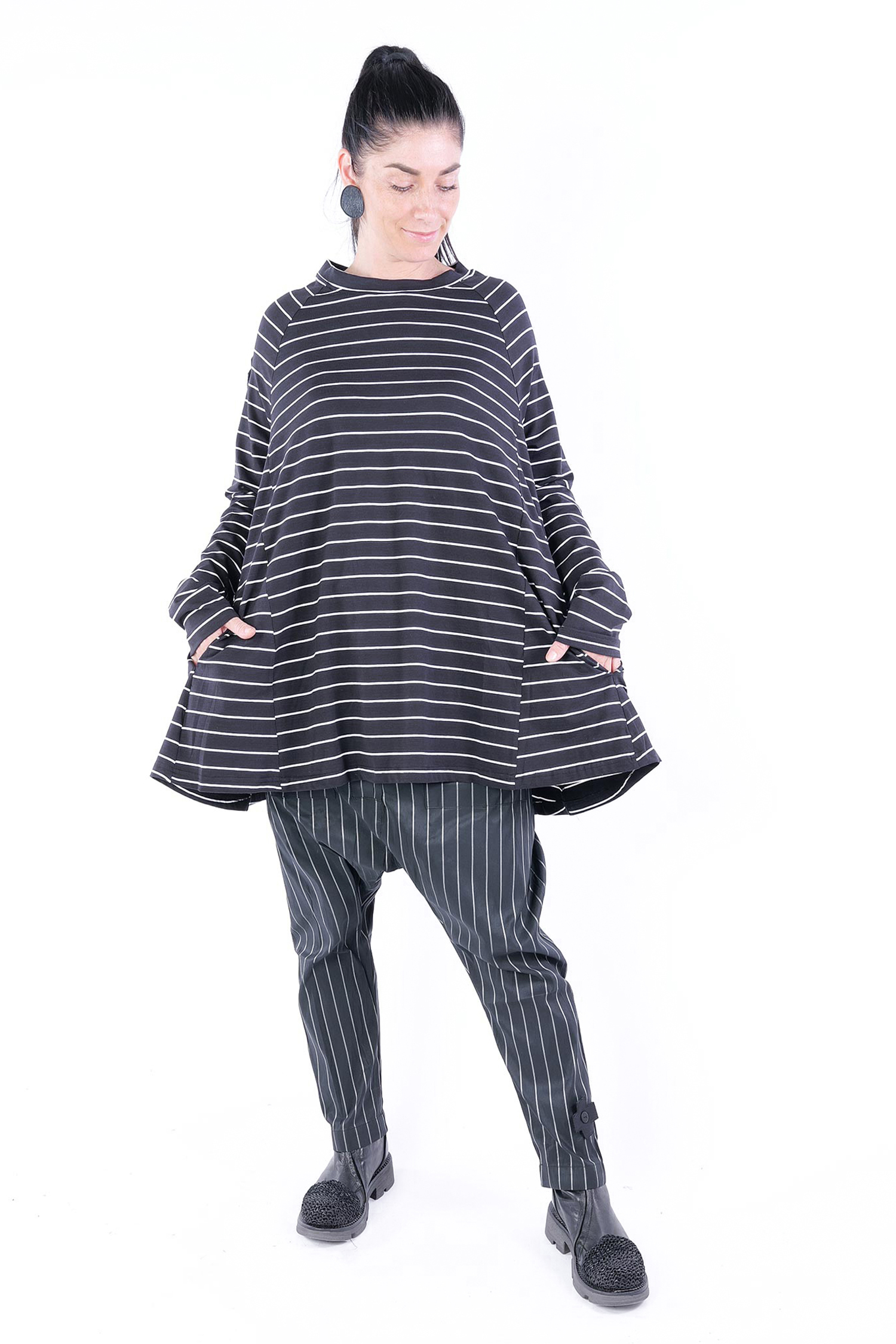 Oversize Shirt - Pinstripe - 5075