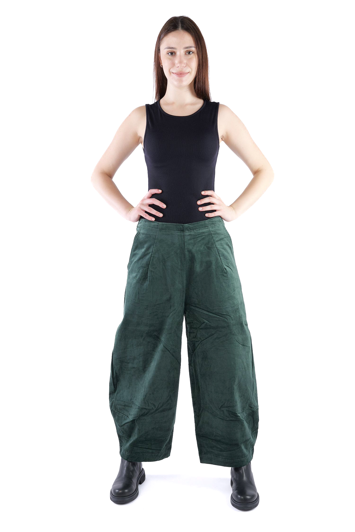 Feincord Hose - Forest - 2263230114