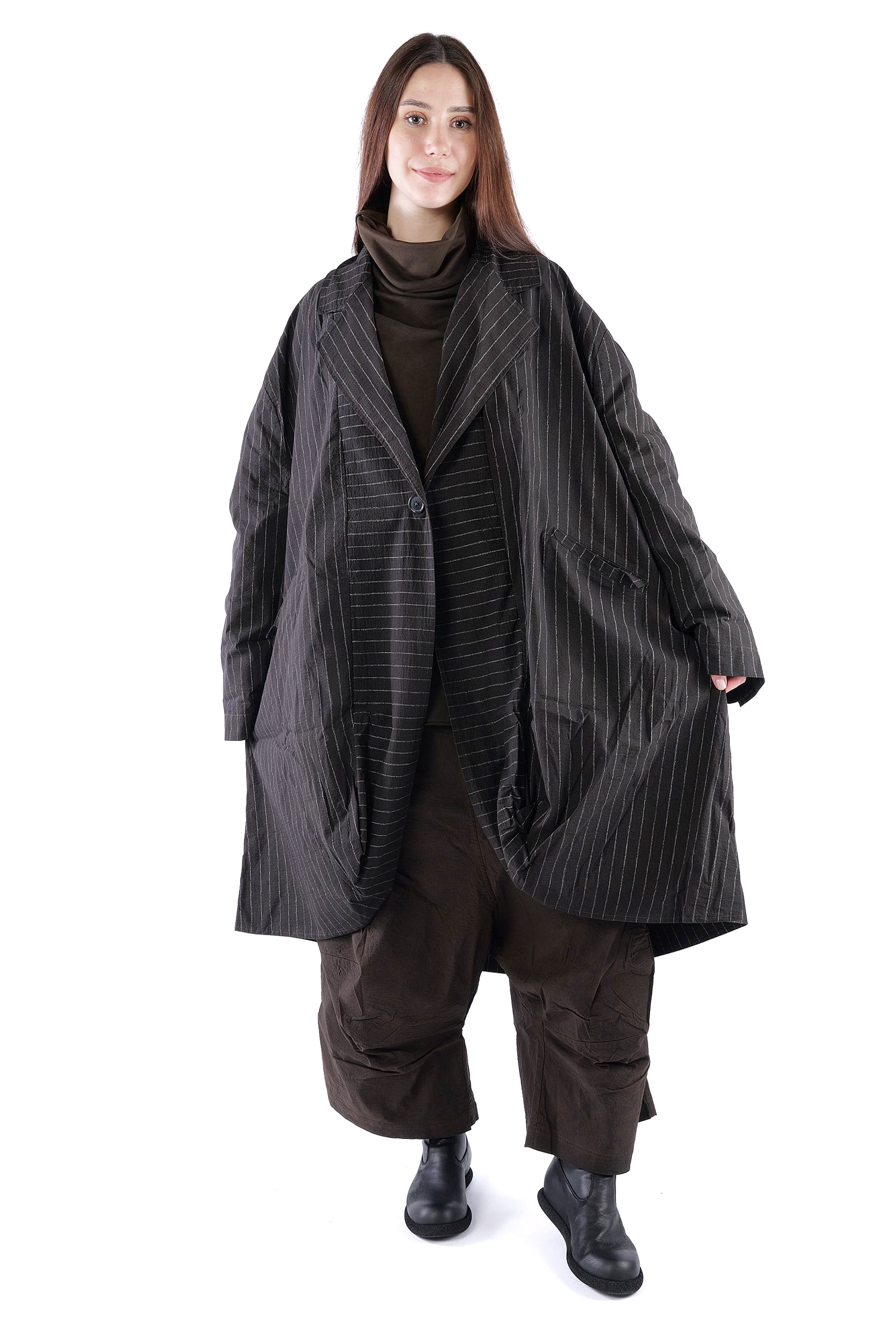 Oversize Stretchmantel - Umbra cloud stripe - 2261241210