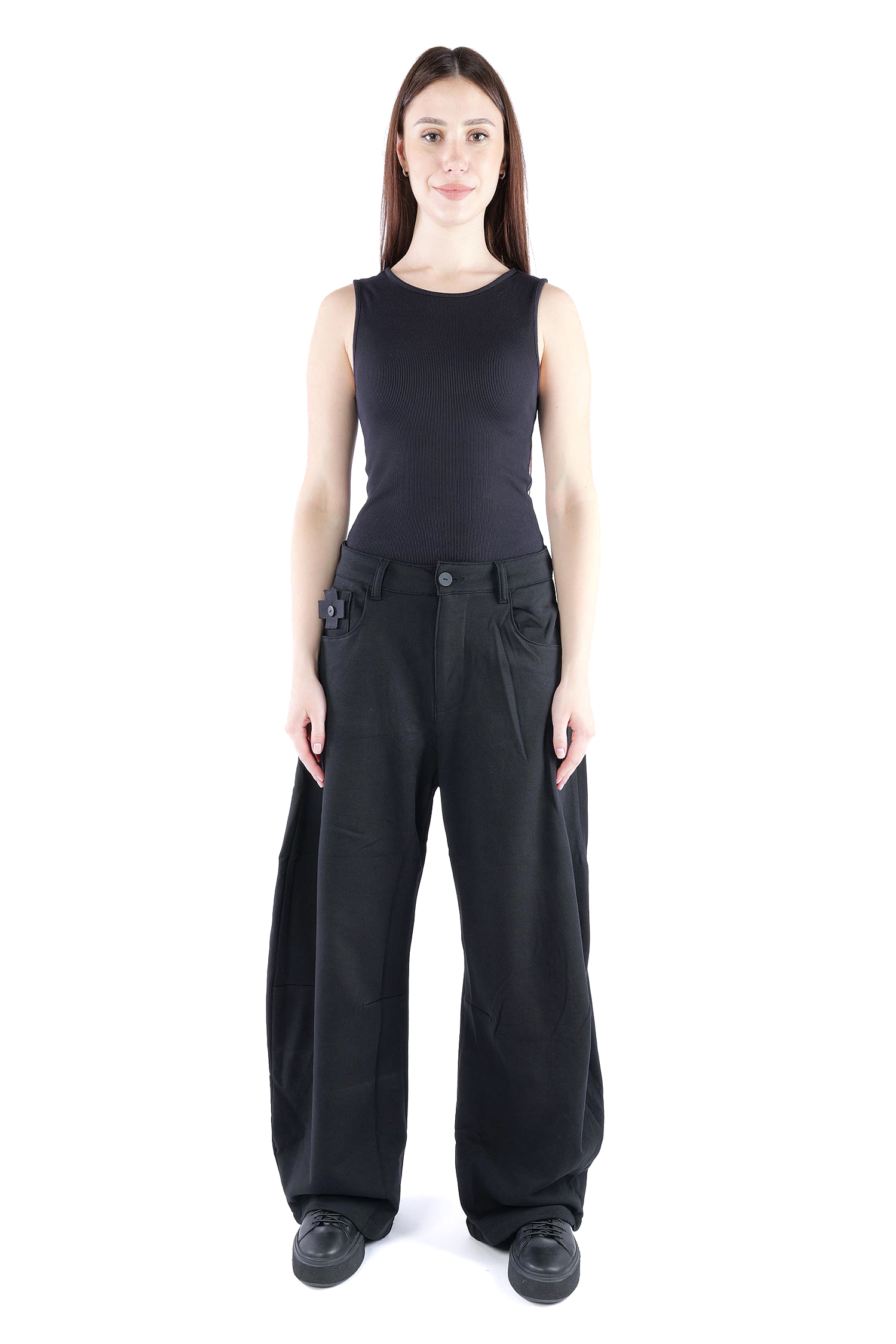 Weite Sweathose - Schwarz - 10024