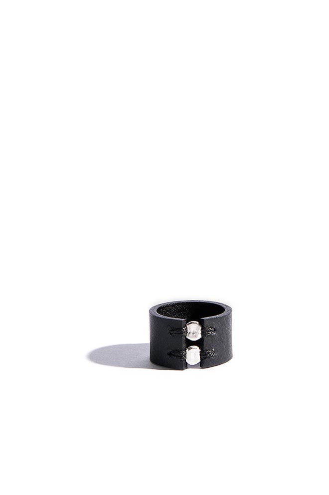 Ring with silver - Spheres_II Ring - Black / Silver