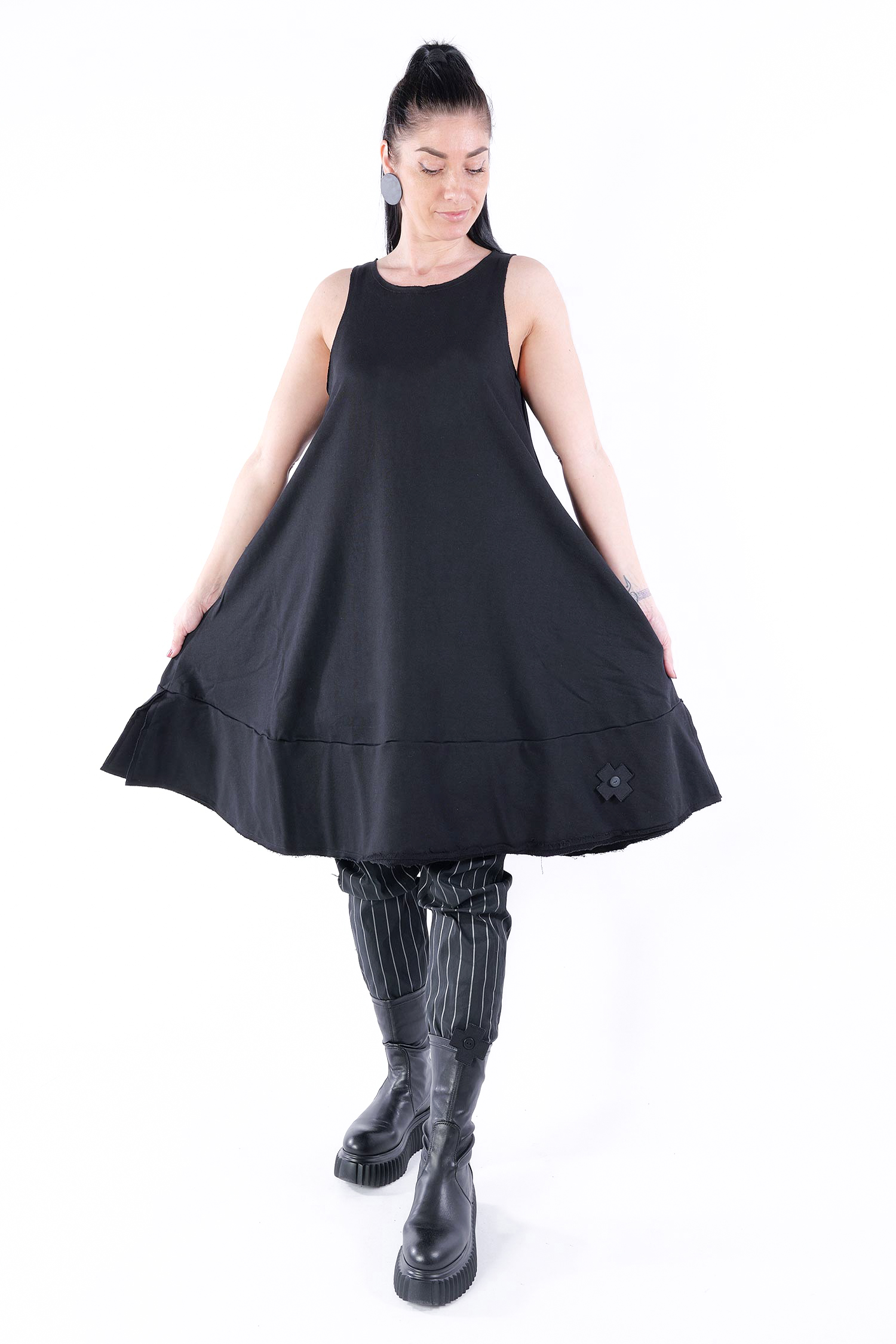Sweatkleid - Schwarz - 1140