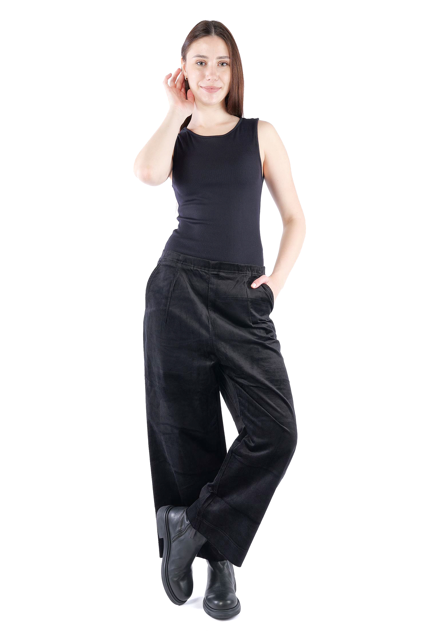 Feincord Culottes - Schwarz - 2263230113