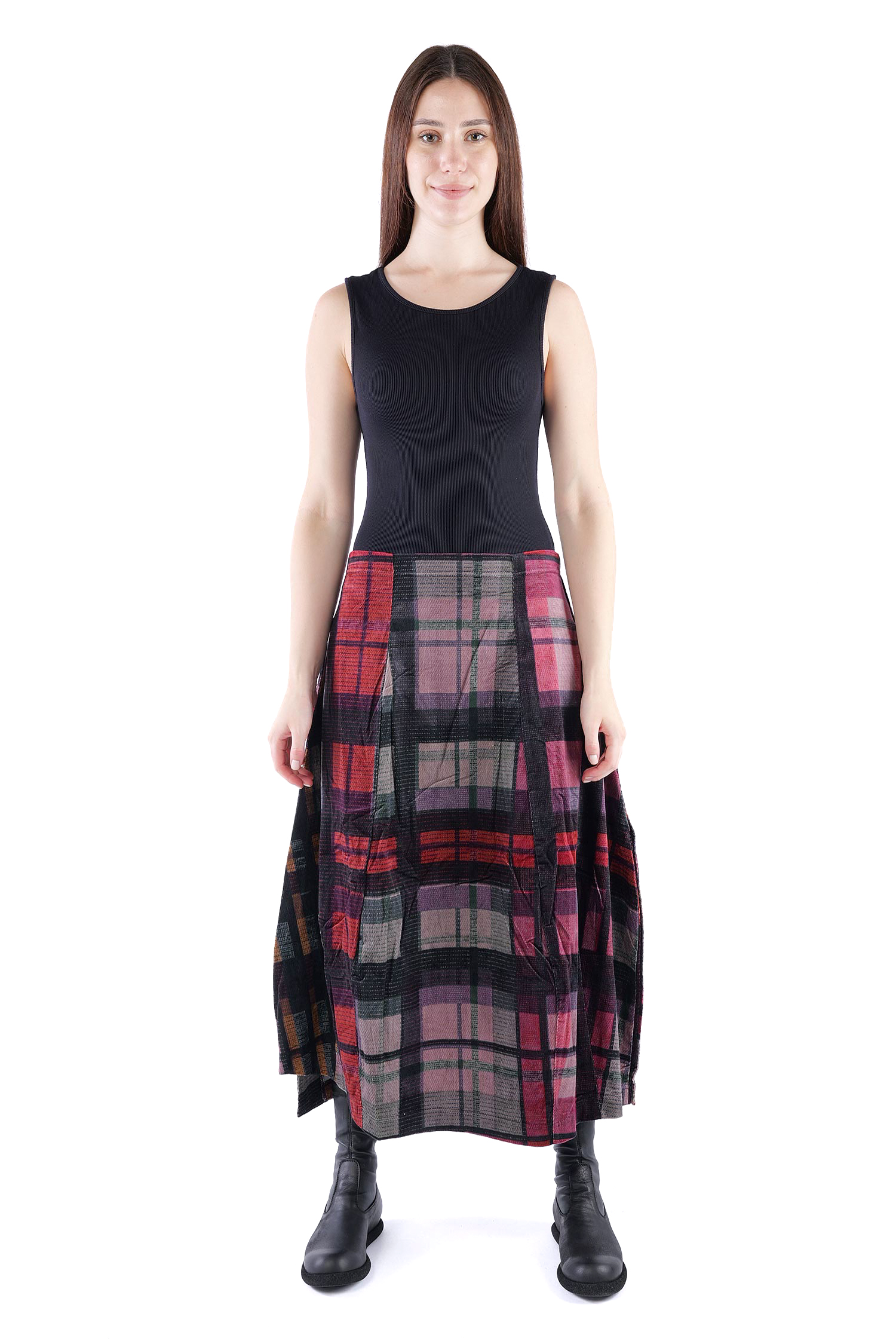 Feincord Rock - Check multicolor - 2263230305