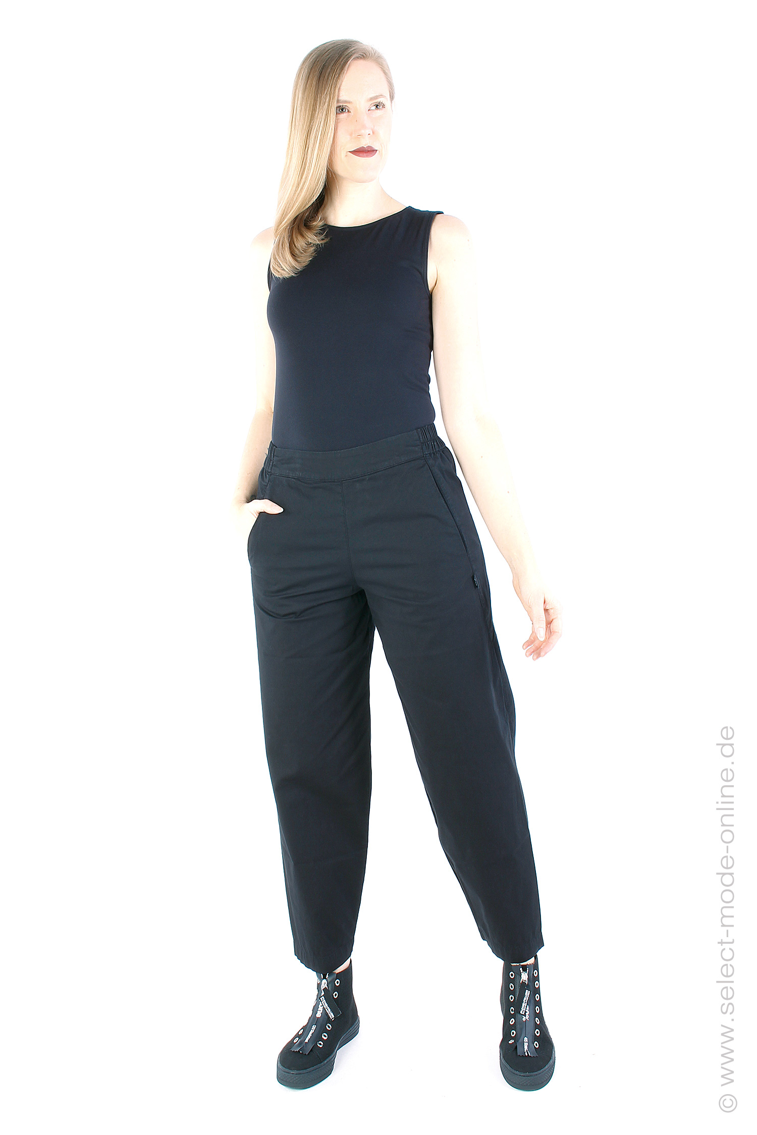 Stretch pants - Black - C14D225682B - Sipa