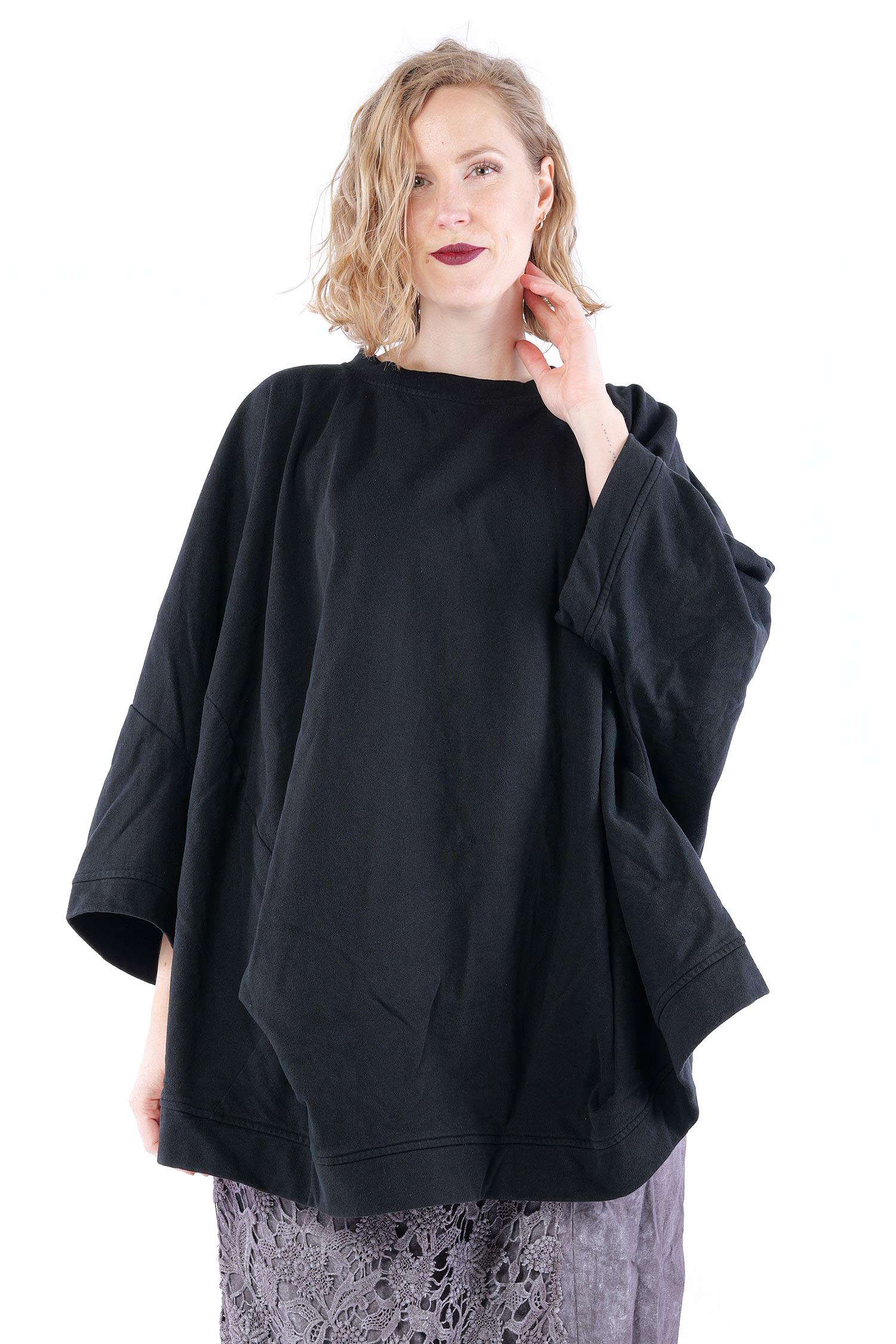 Oversized sweatshirt - Black - 1261270511