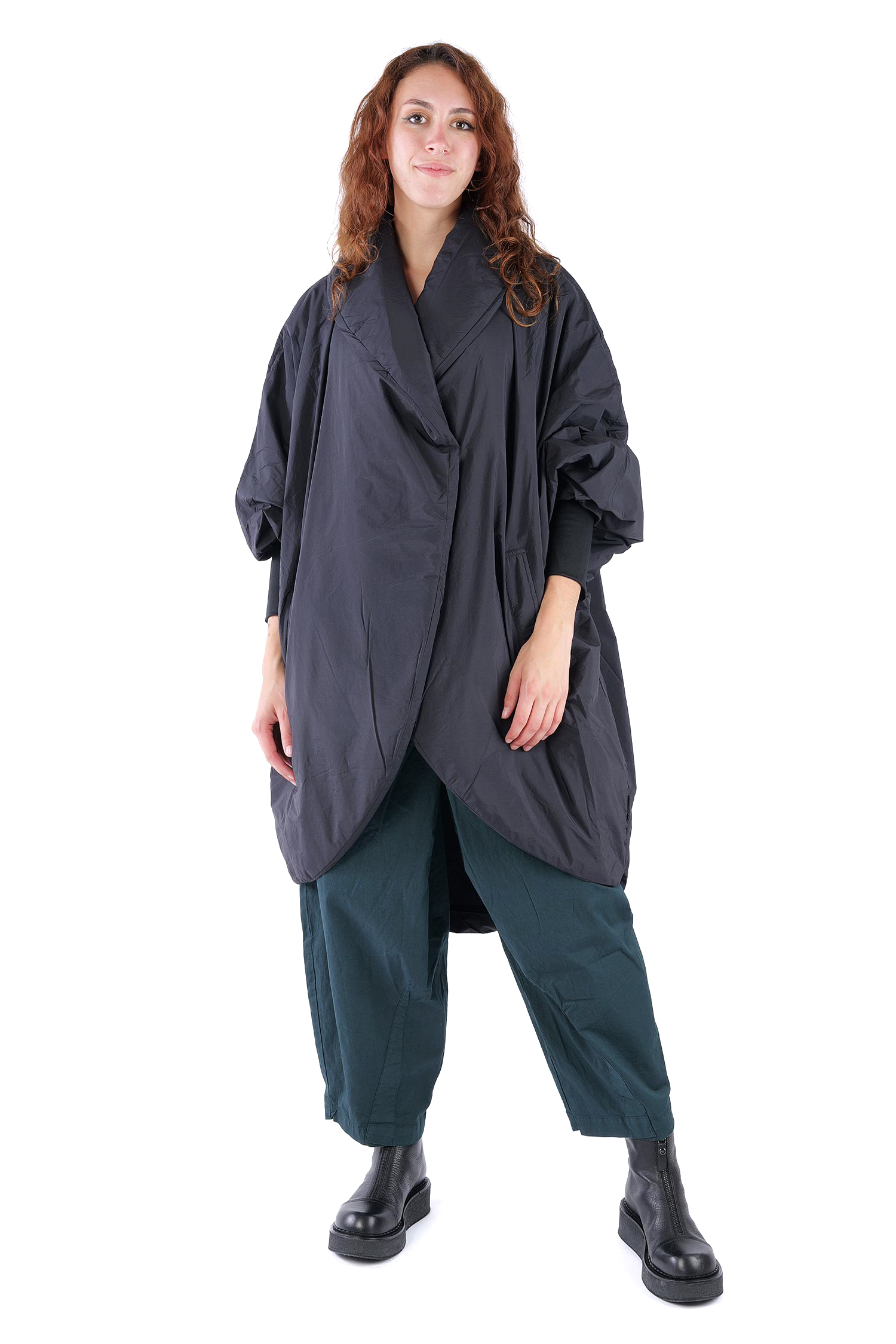 Oversize Wintermantel - Schwarz - SX115
