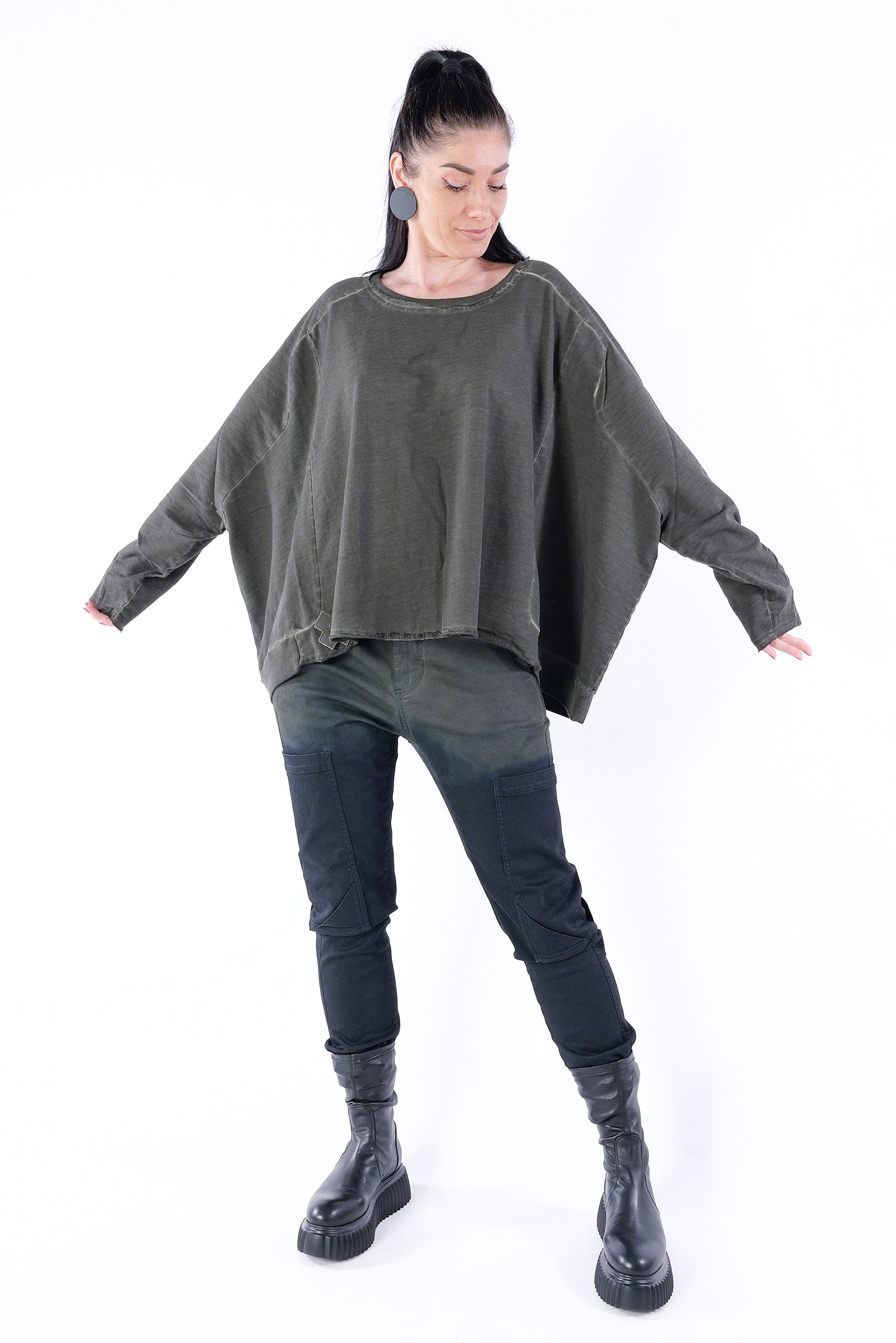 Sweater mit Plus - Olive - 2080