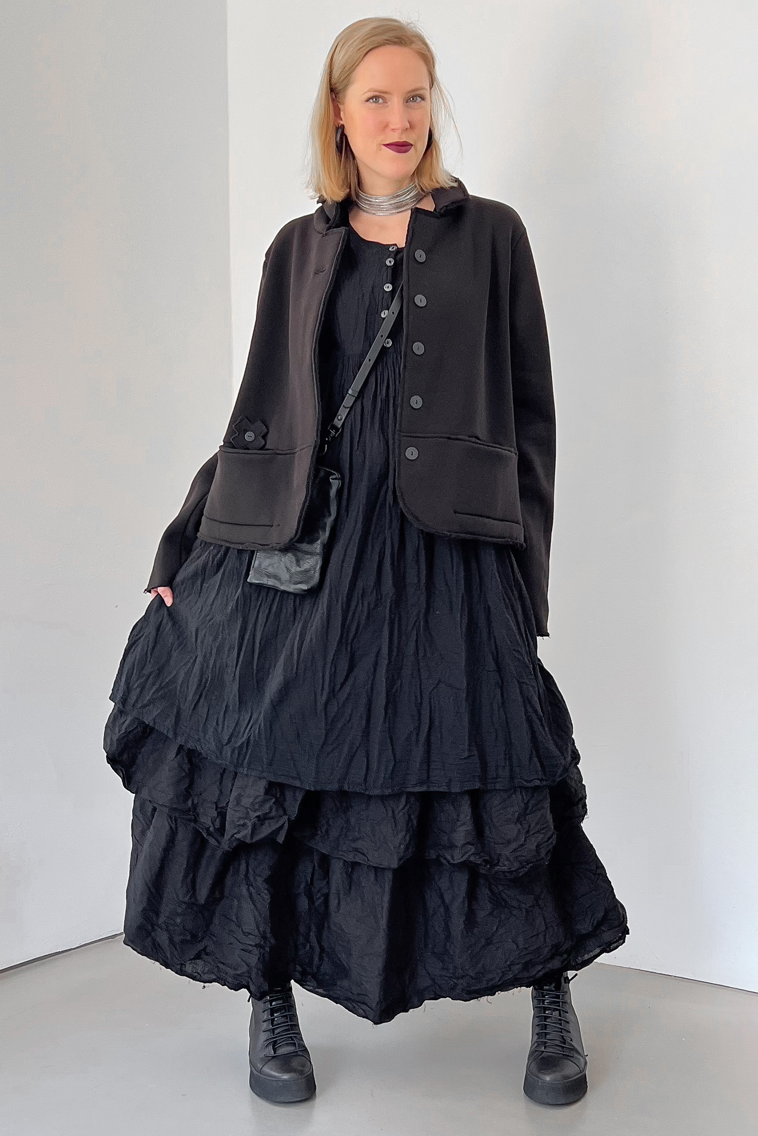 Dicke Sweatjacke - Schwarz - 2102