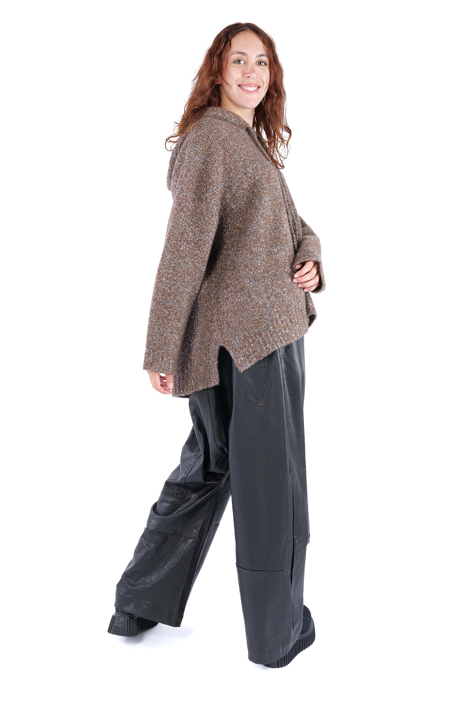 Bouclé Hoodie - Raven - 26146