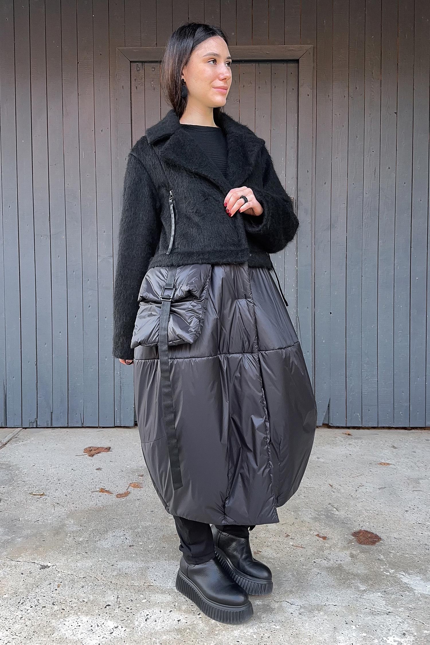 2-in-1 Wintermantel - Black faux fur/Black - Formers