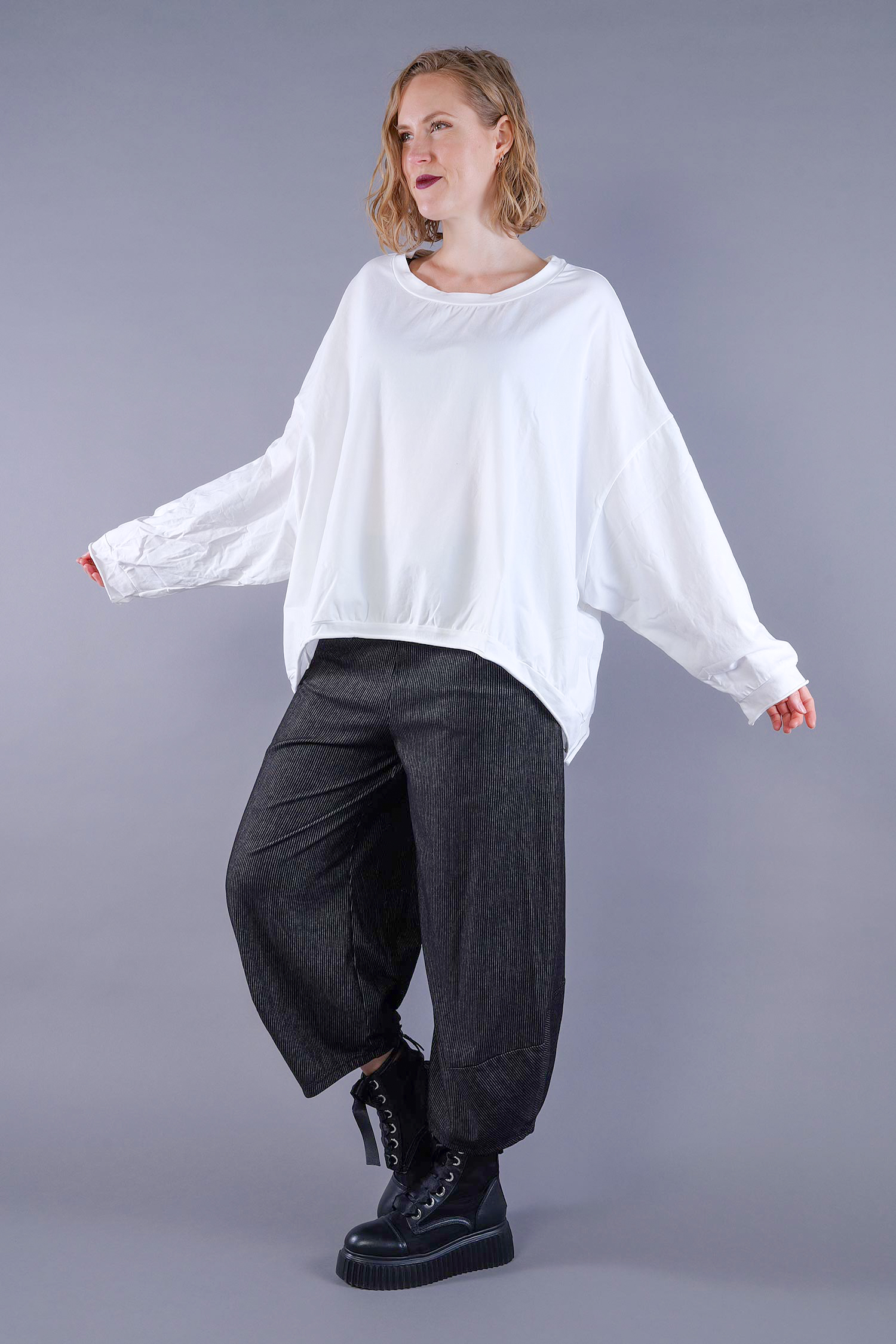 Oversize Pullover - Schnee - Handcare