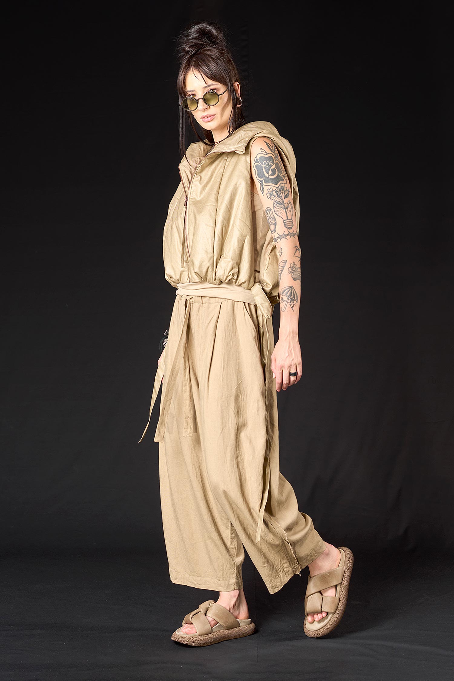 Oversize Weste - Black coated - Tionna