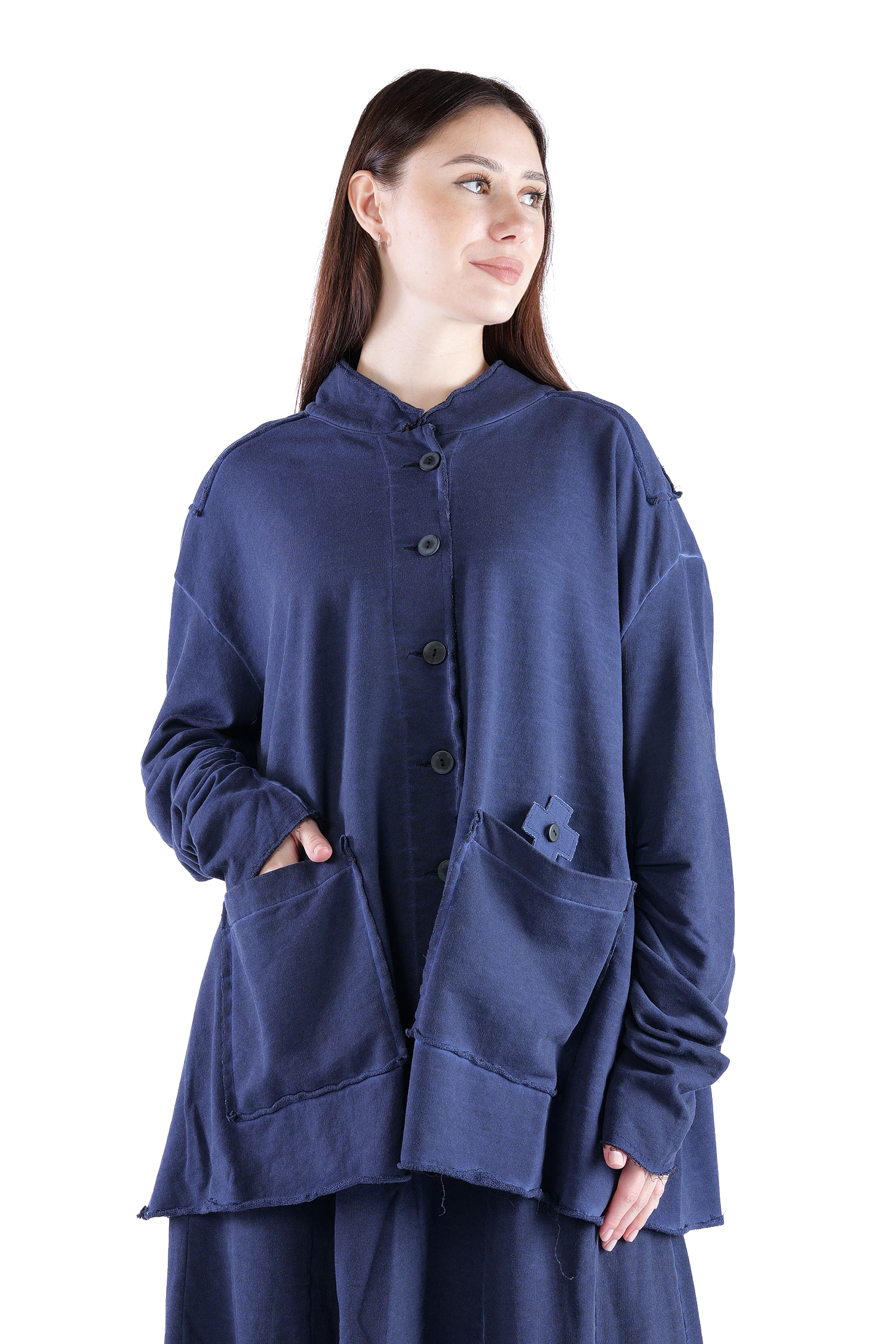 Oversize Sweatjacke - Ocean - 2129