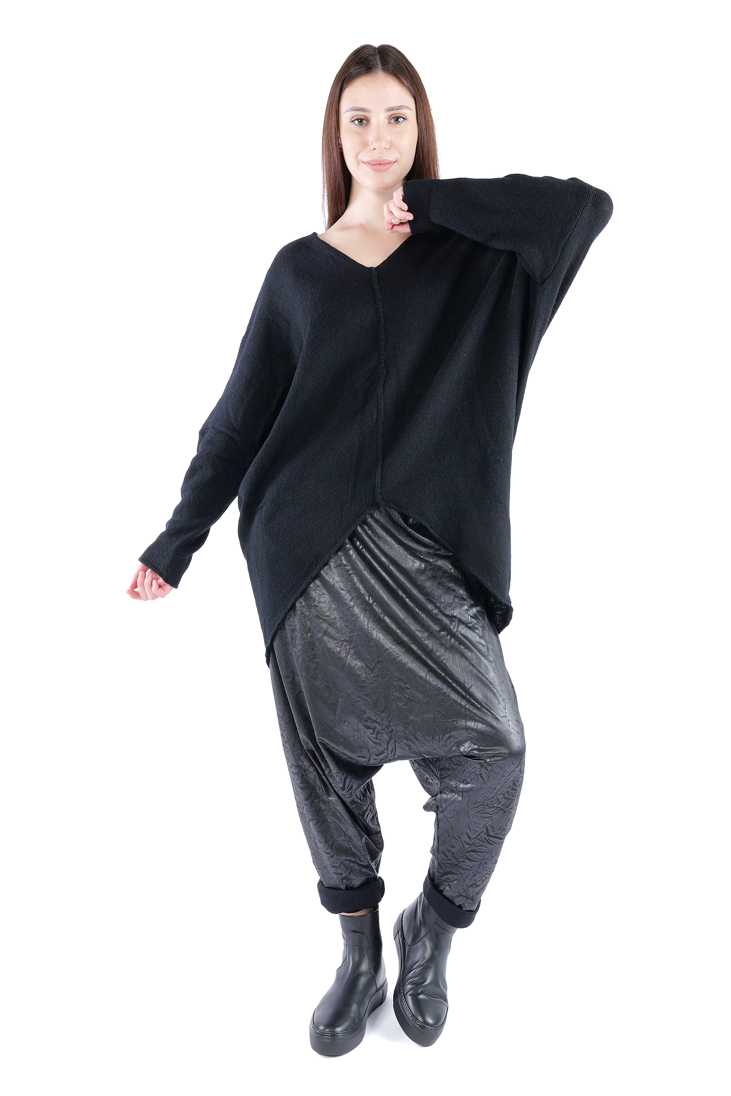 Feinstrick Pullover - Schwarz - Jojo