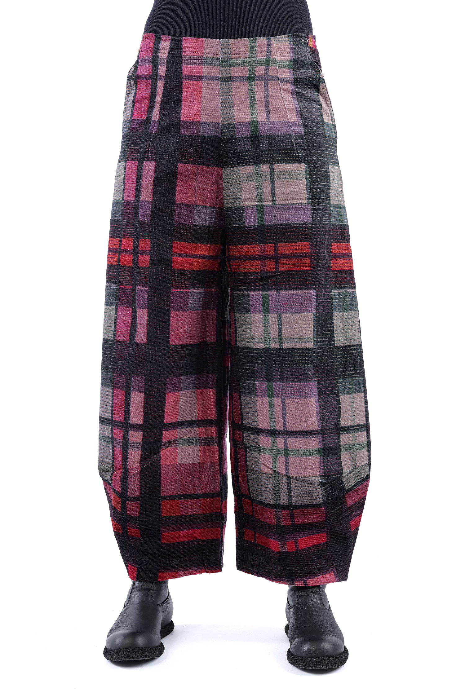Feincord Hose - Check multicolor - 2263230104
