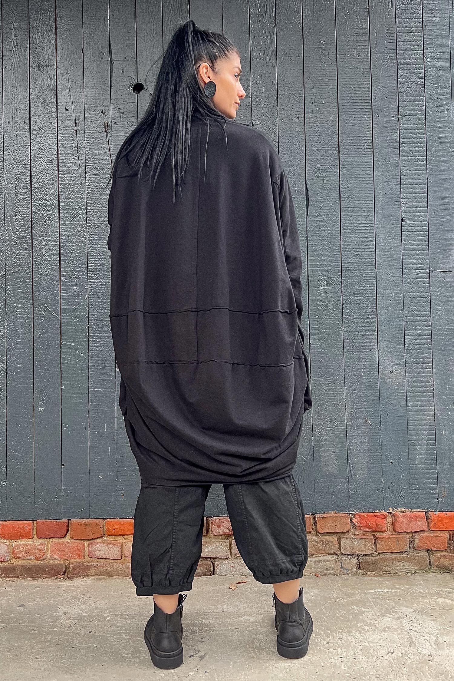 Sweatmantel - Schwarz - 25581