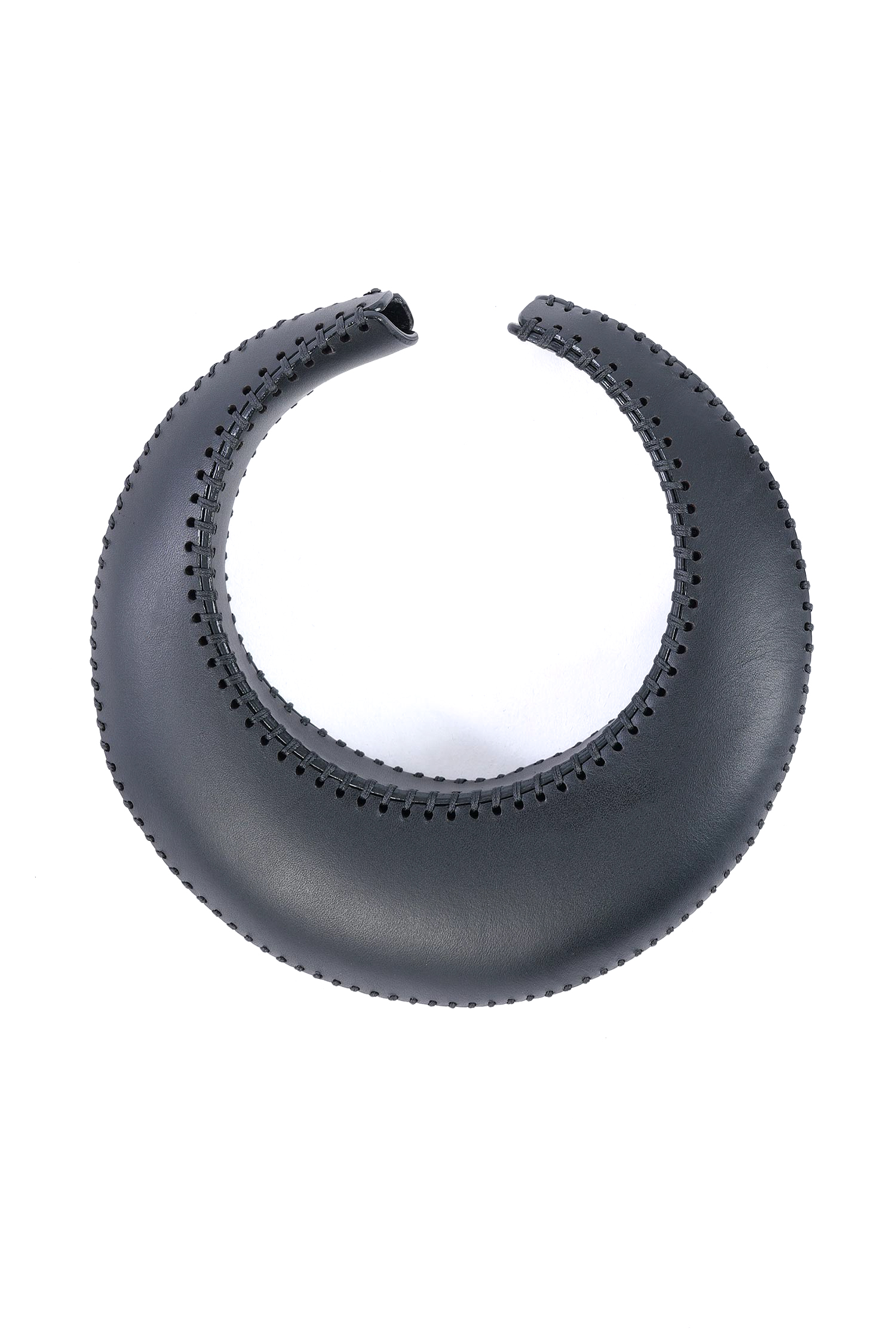 Leather necklace - black - NE17