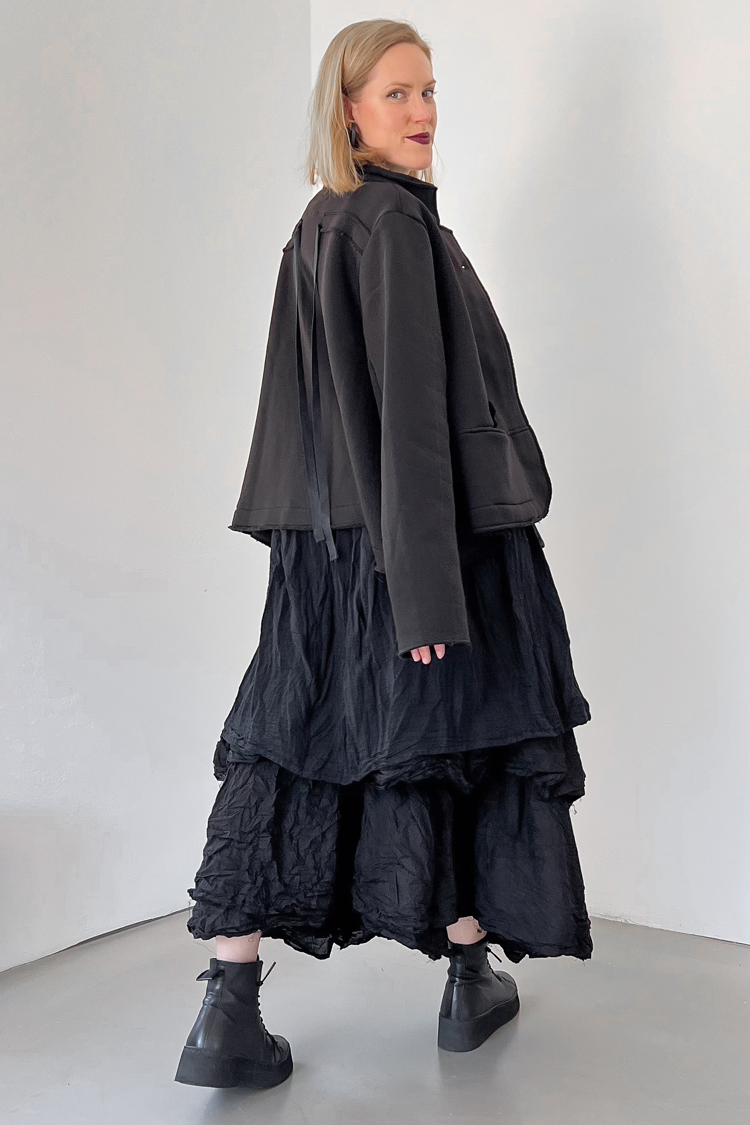 Dicke Sweatjacke - Schwarz - 2102
