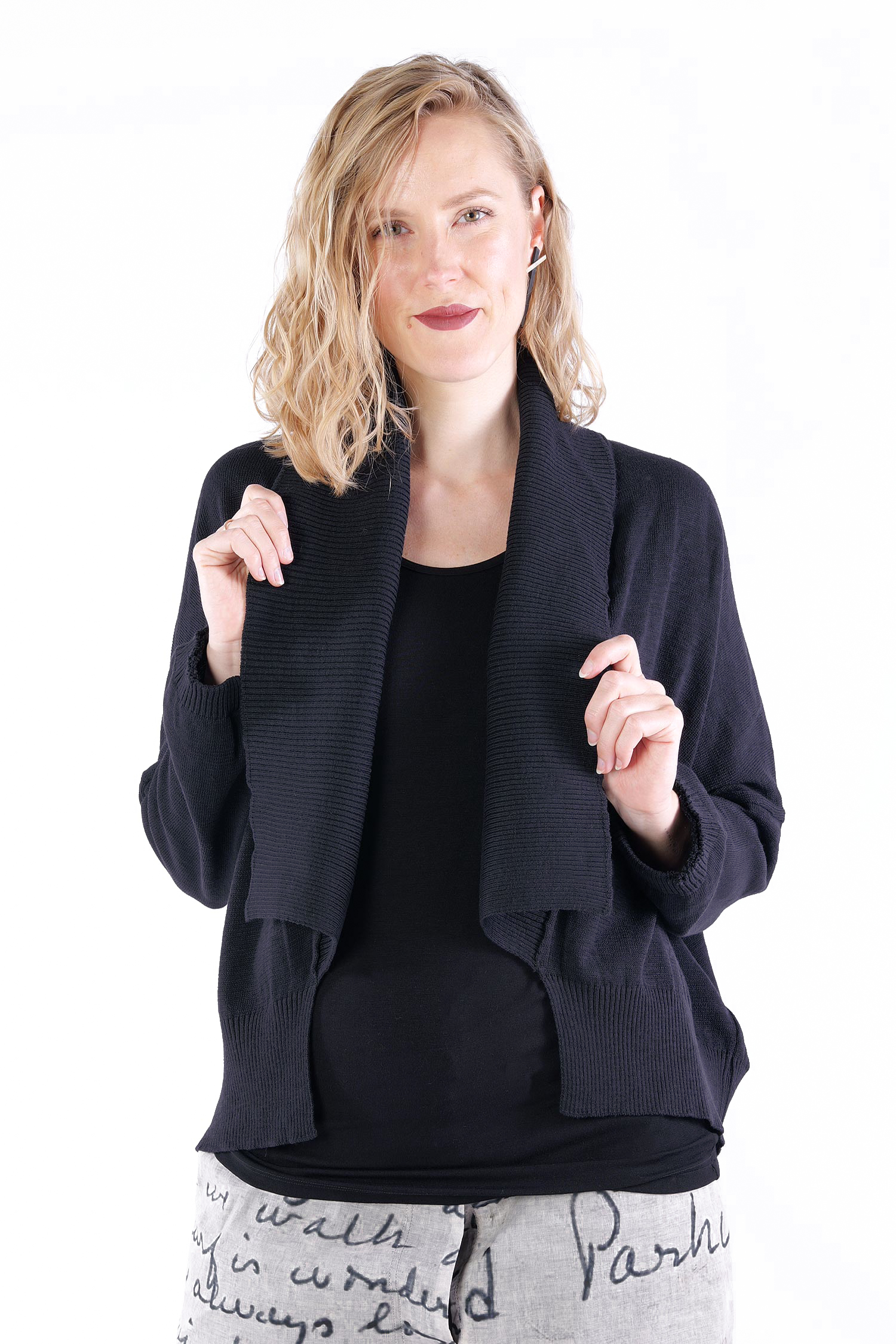 Studio b3 Oversize cardigan - black - Eccot