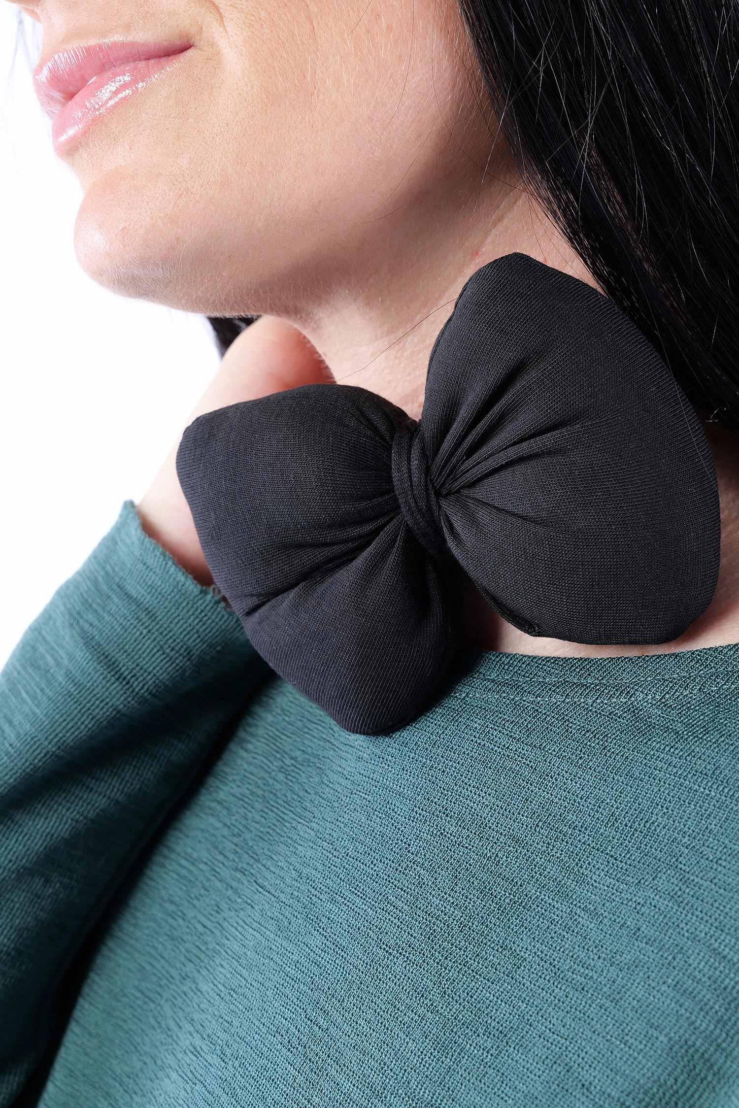 Wattierte Plusschleife - Schwarz - 1760 S