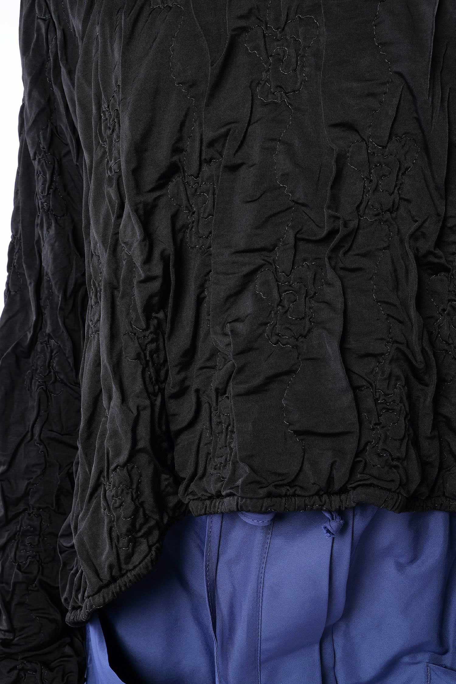 Oversize Stepppullover - Schwarz - Innenlaut