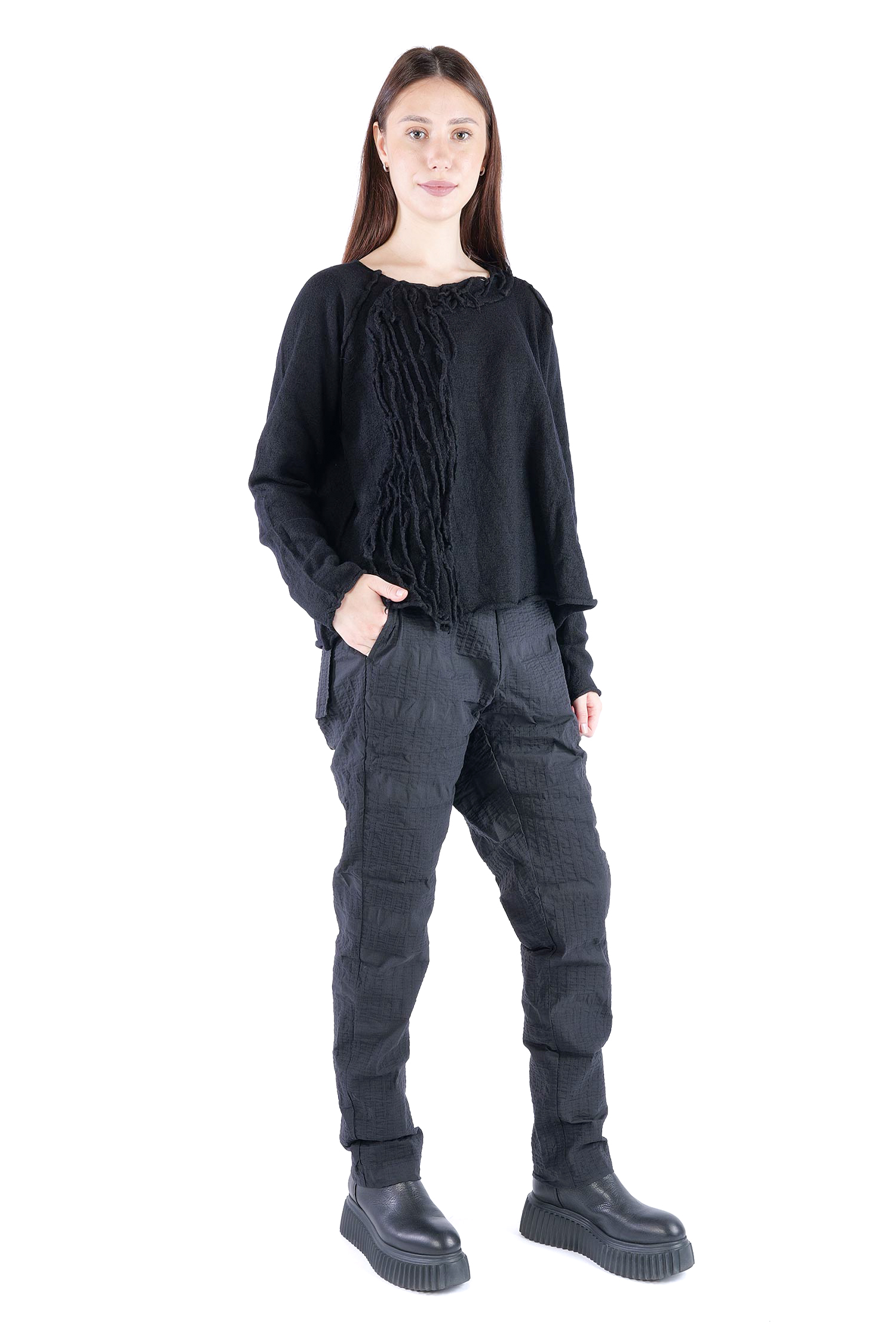 Oversize Wollpullover - Schwarz - 2262680707