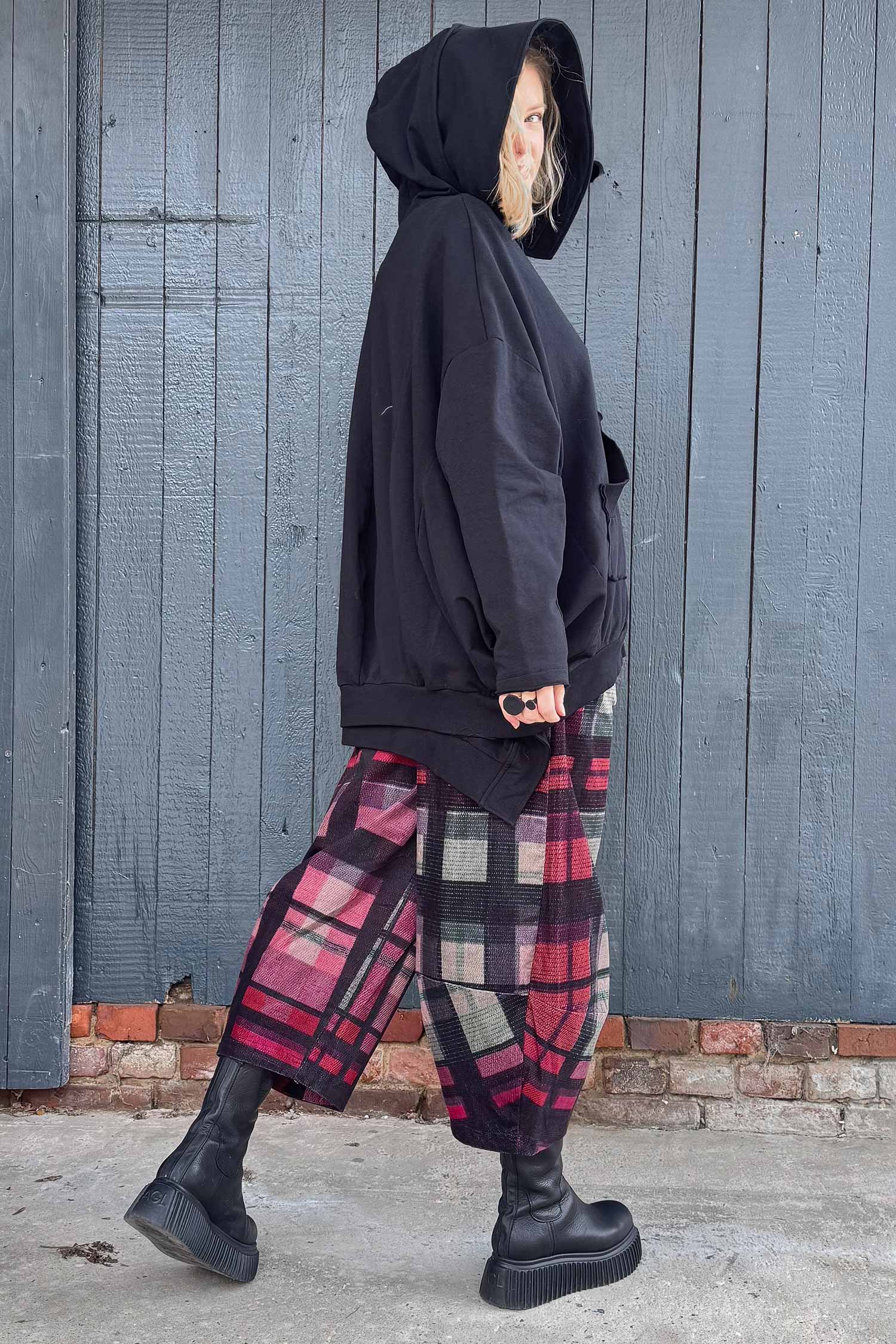 Oversize Sweatjacke - Schwarz - 2263251102
