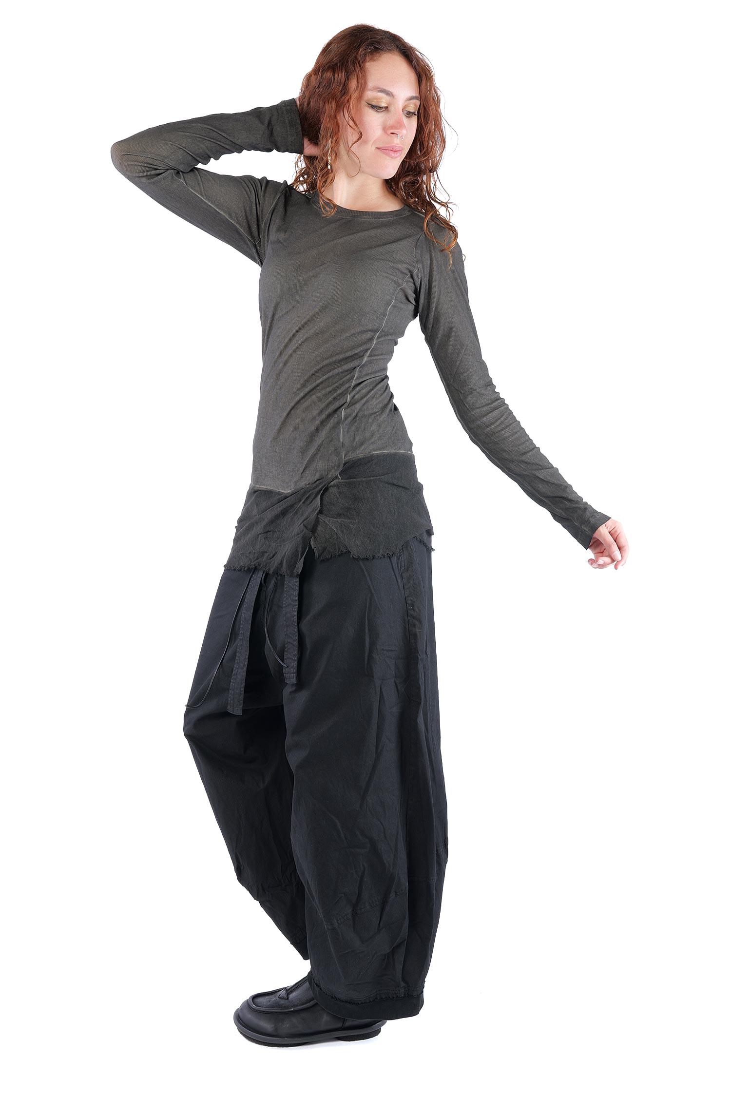 Longsleeve mit Tüll - Black cloud - 2262340503