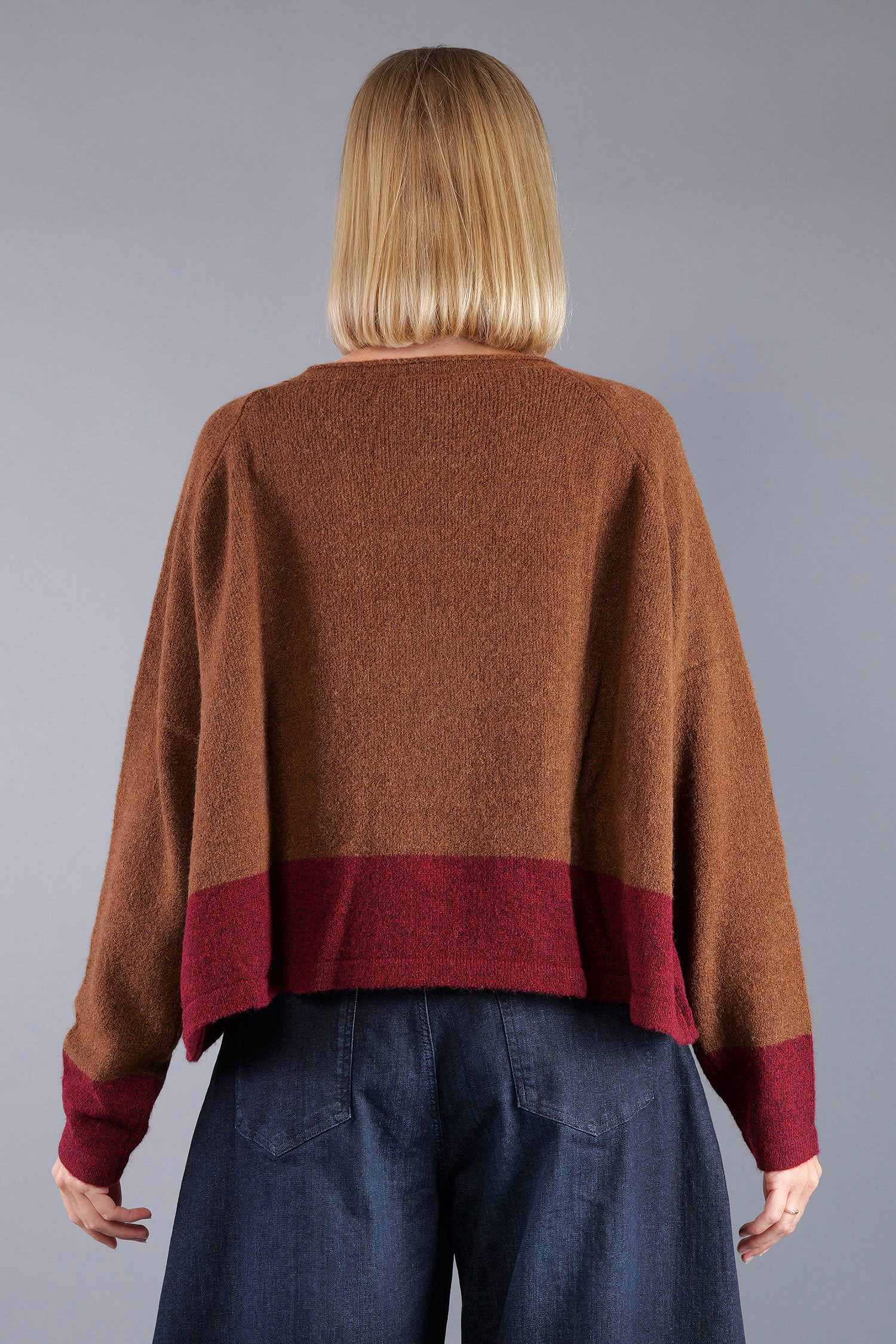 Knitted pullover - Bronze lava - 2263480702