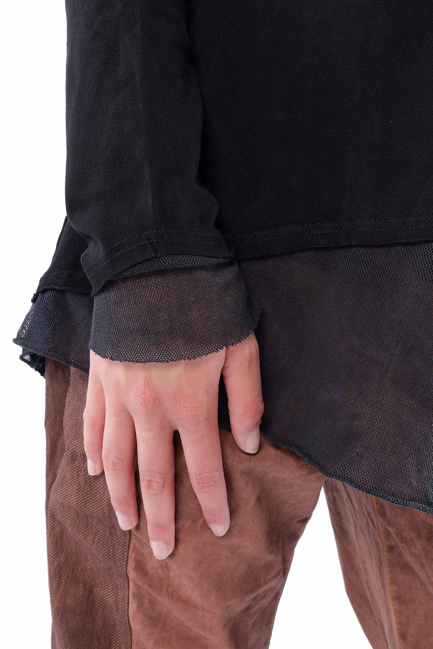 Longsleeve mit Tüll - Schwarz - 2263510501